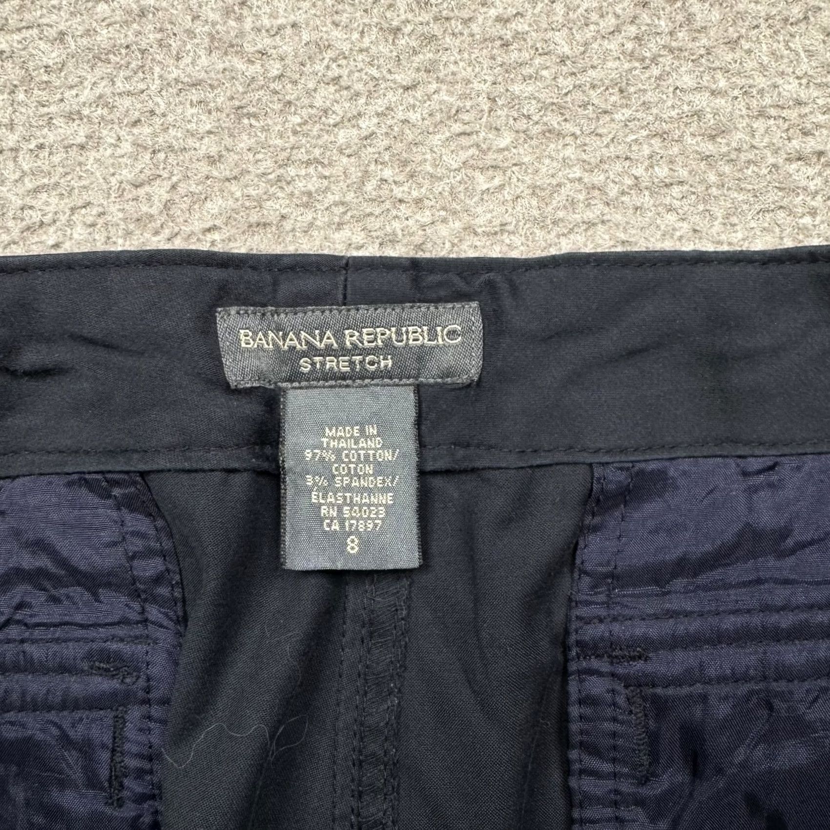 Banana Republic VINTAGE Banana Republic Capri Pants Women's 8 Black Cotton Spandex Stretch Wide-Leg Casual Capris Ladies Mens? Size 30" / US 8 / IT 44 - 6 Thumbnail