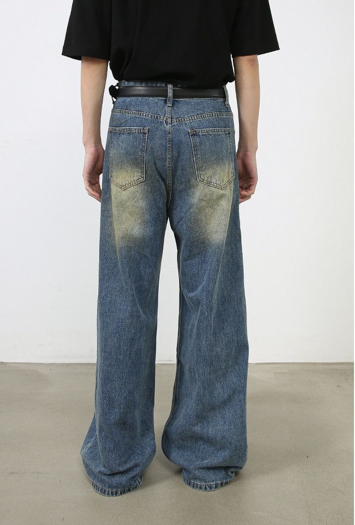Japanese Brand × Jean Vintage distressed washed loose straight-leg work jeans Size US 32 / EU 48 - 5 Thumbnail