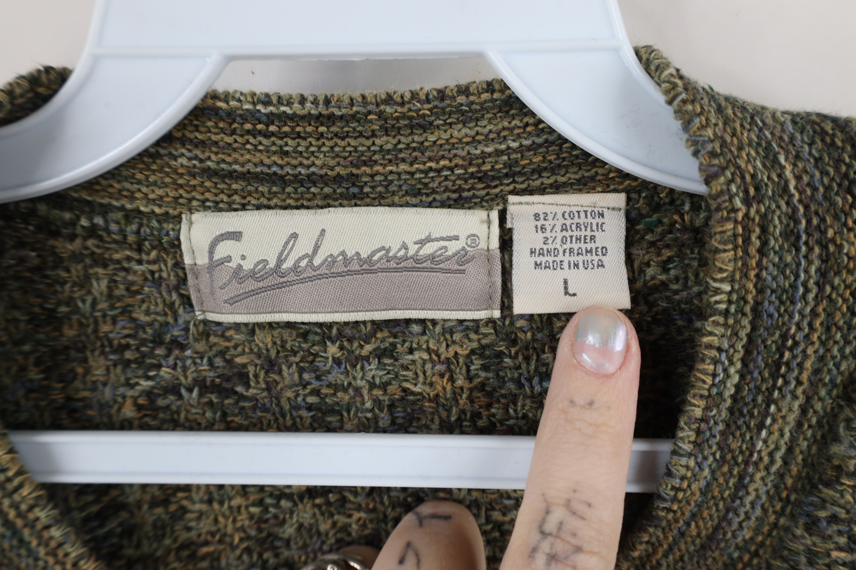 Vintage Vintage 90s Streetwear Knit V-Neck Sweater Rainbow USA Size US L / EU 52-54 / 3 - 4 Thumbnail