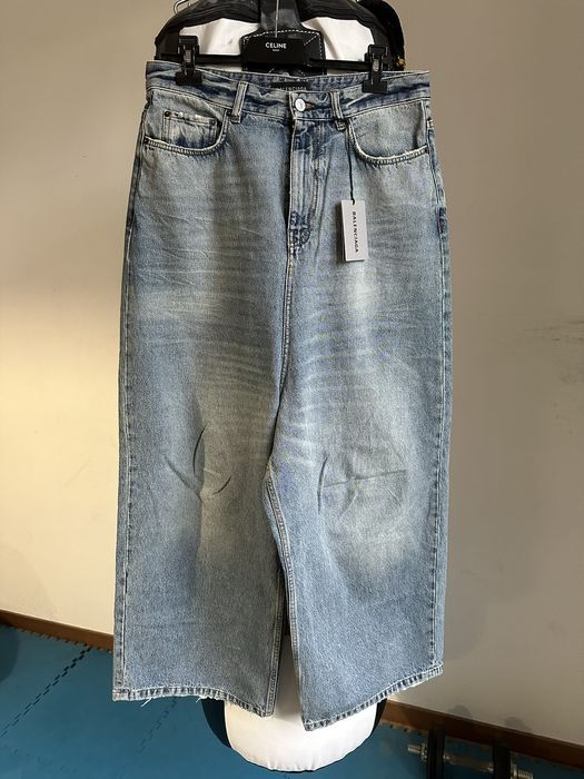 Balenciaga FW22 Lost Tape Runway Low Crotch blue baggy jeans | Grailed