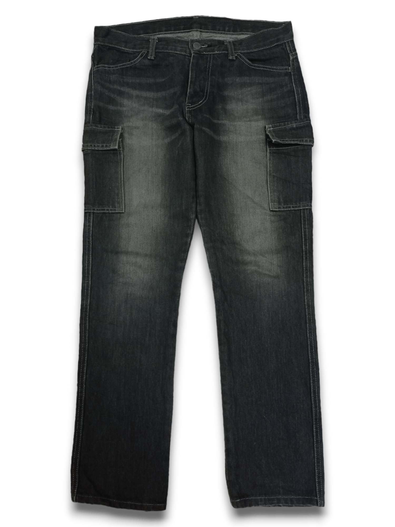 Japanese Brand SALES 🔥 Vintage Japanese Brand Cargo Denim Pants Size US 31 - 1 Thumbnail