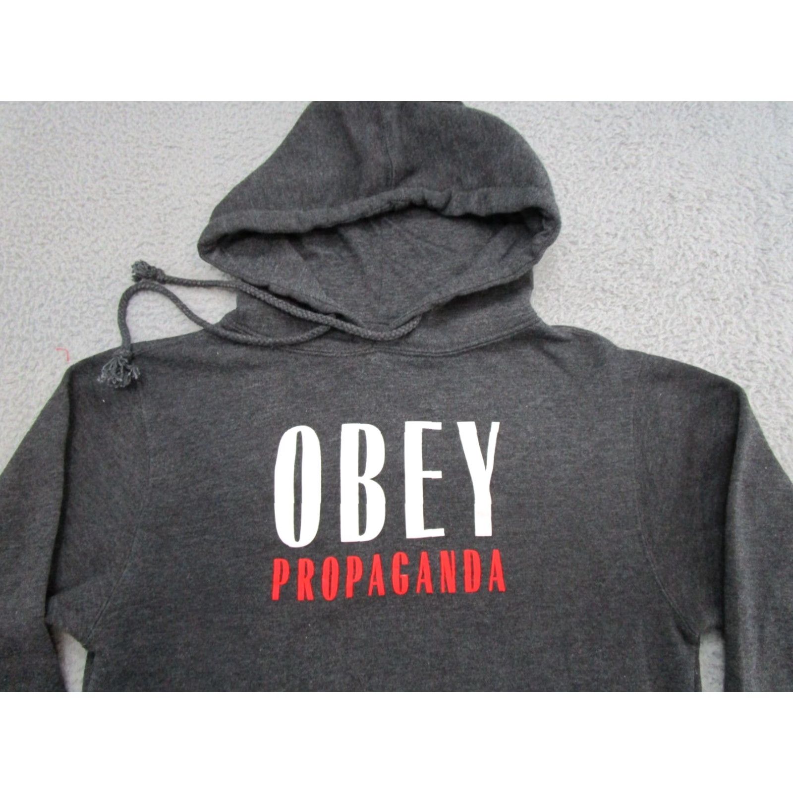 Obey VINTAGE OBEY Hoodie Sweatshirt Men S Gray Skater Pullover Long Sleeve Sports All Seasons Hooded Size US S / EU 44-46 / 1 - 2 Thumbnail