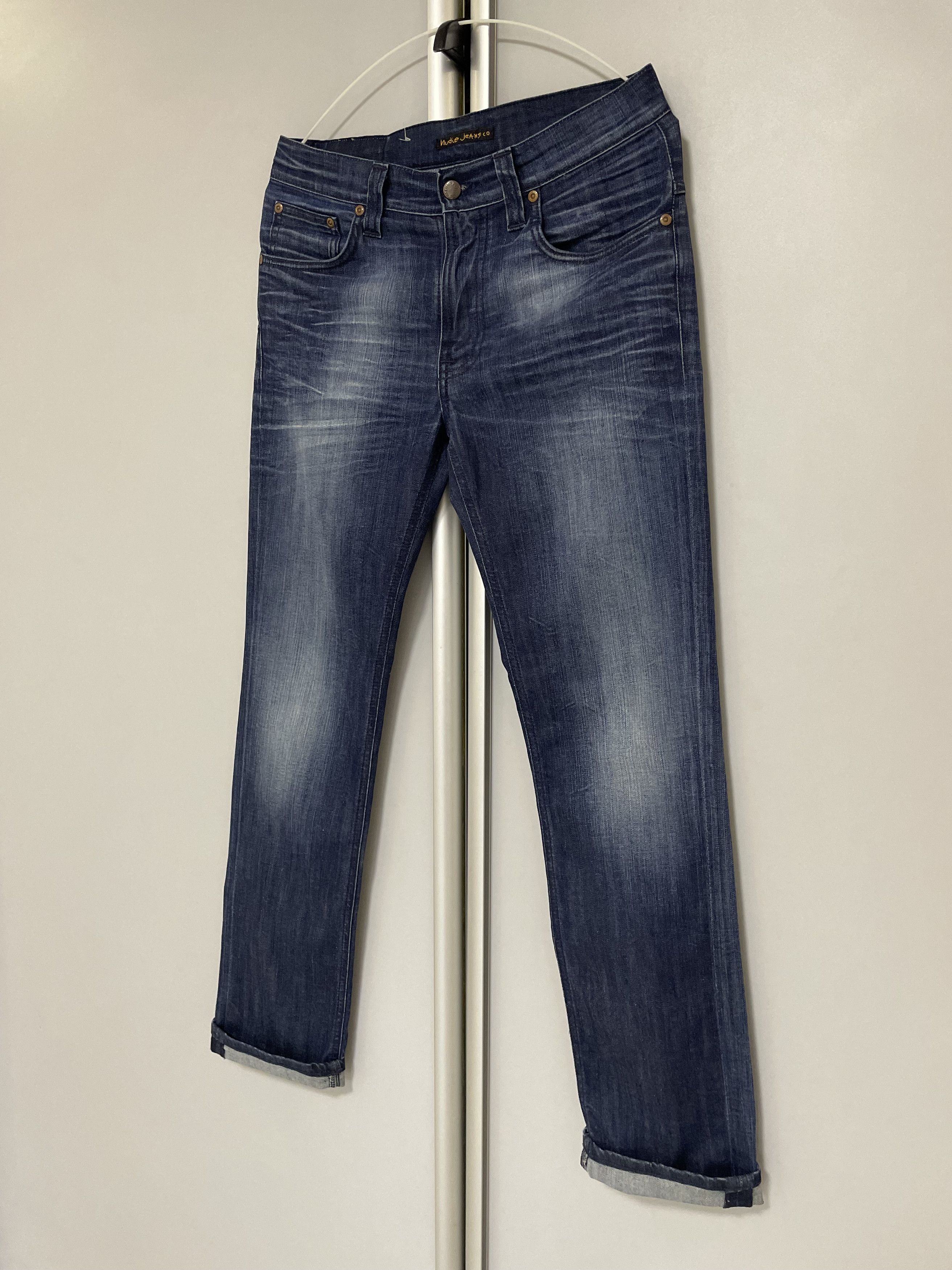 Nudie Jeans Nudie Jeans Thin Finn Strikey Used Jeans Denim Faded Vintage Size US 31 - 6 Thumbnail