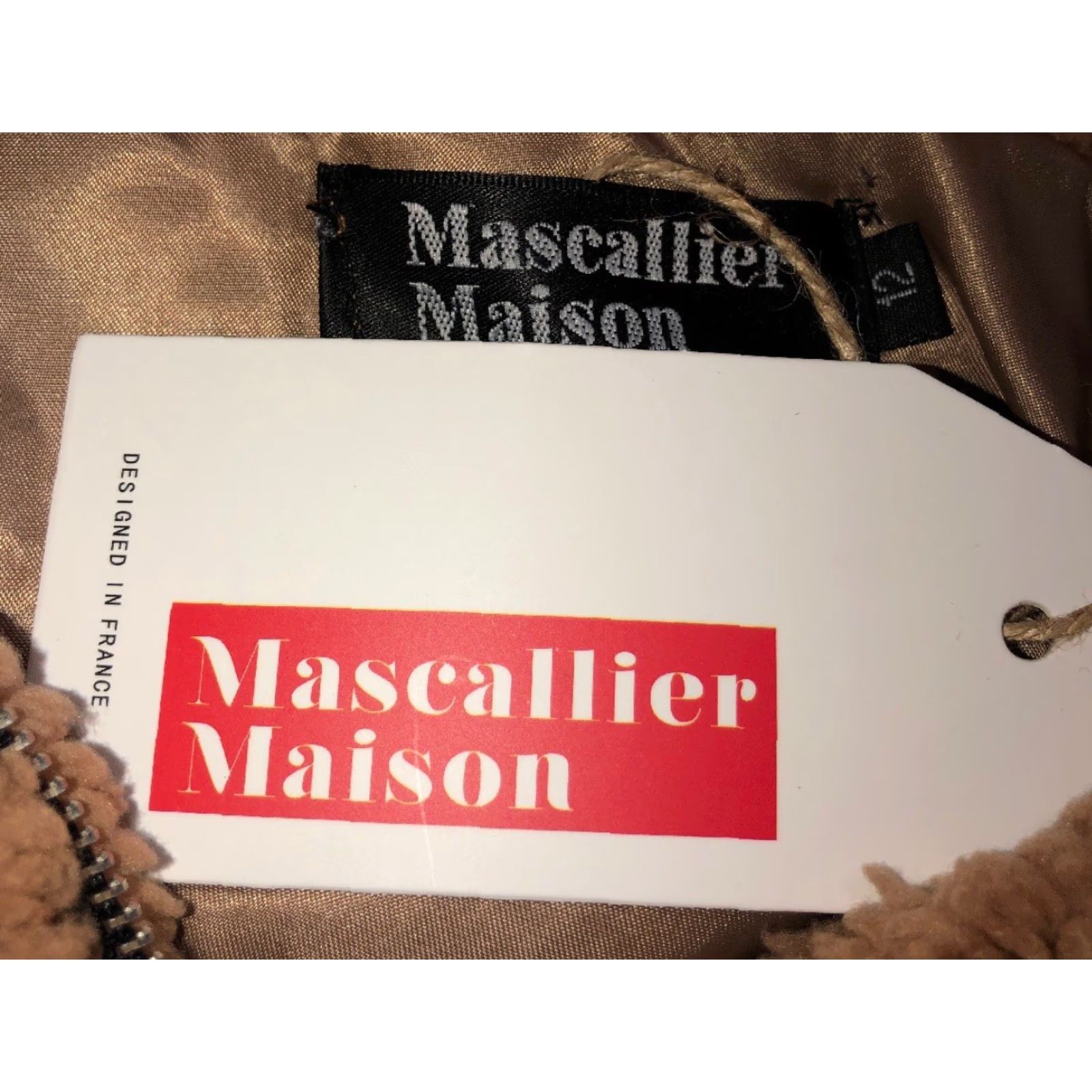 Vintage Mascallier Maison Jacket Womens Brown Fleece/Faux Fur Size 12 NEW Monkey Fleece Size XL / US 12-14 / IT 48-50 - 5 Thumbnail