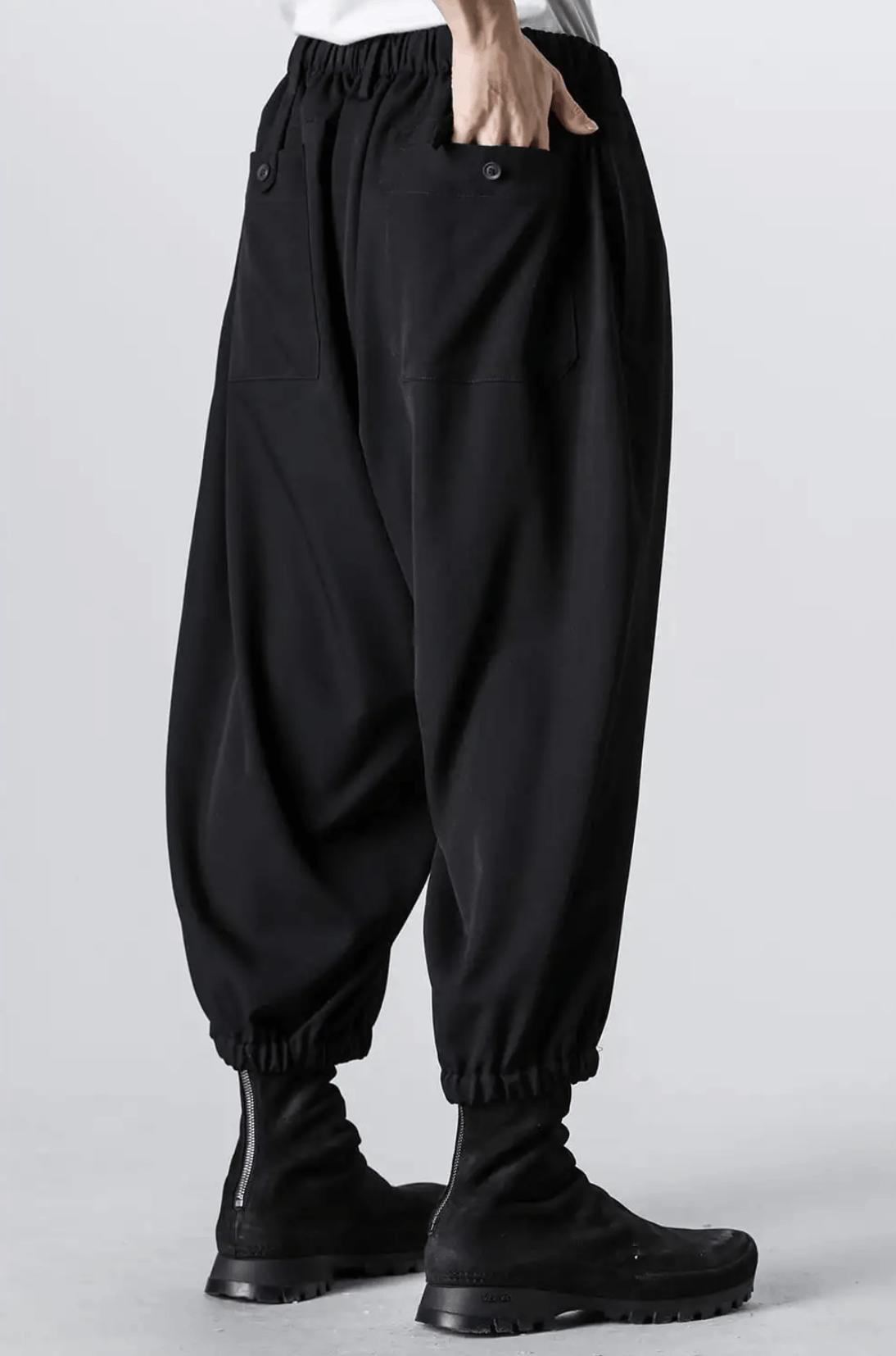 Yohji Yamamoto Yohji Yamamoto Pour Homme SS20 - Wool Tab Gather Pants Size US 30 / EU 46 - 3 Thumbnail