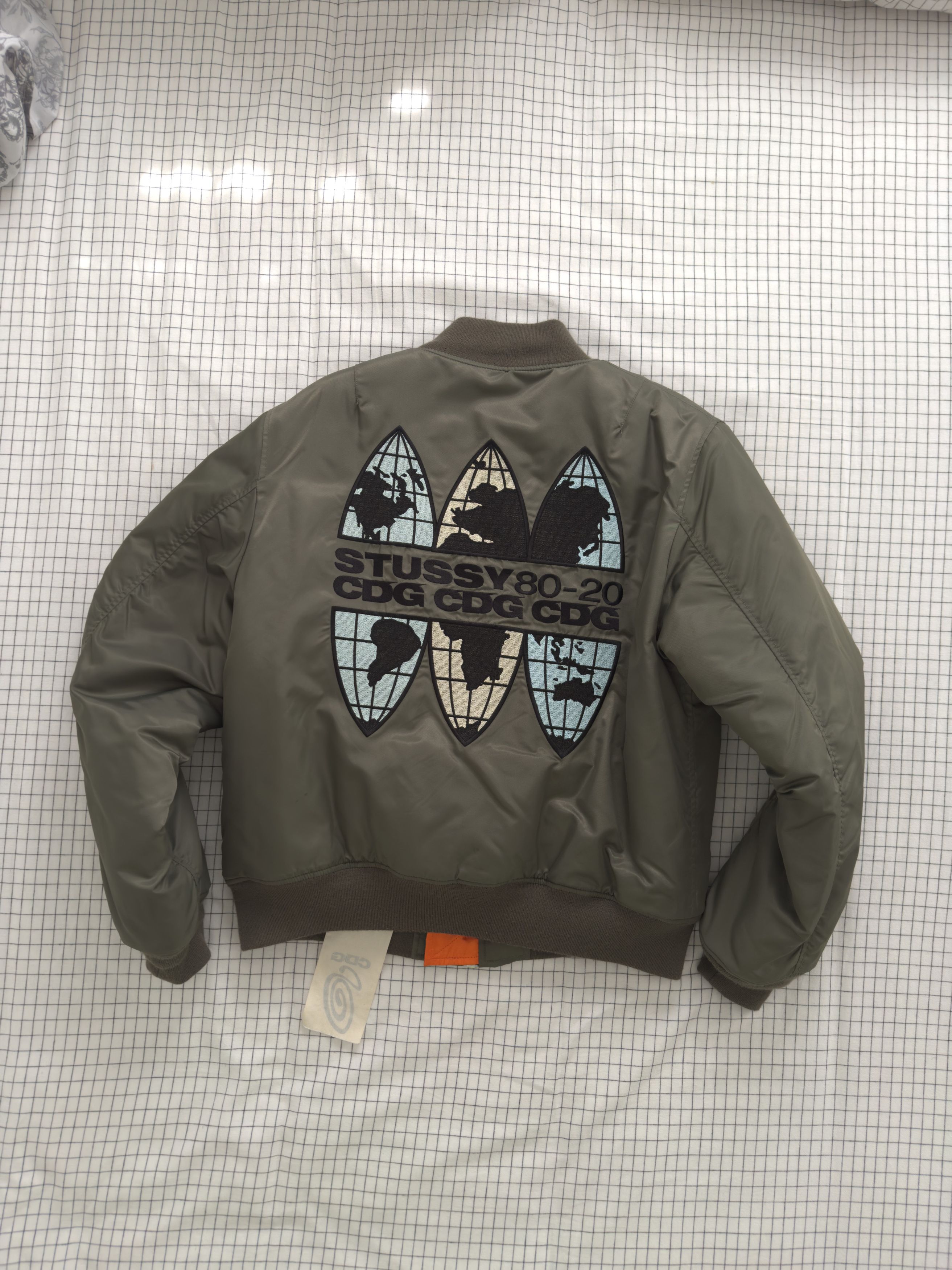 CDG CDG CDG × Stussy Stussy CDG MA-1 Bomber Jacket | Grailed