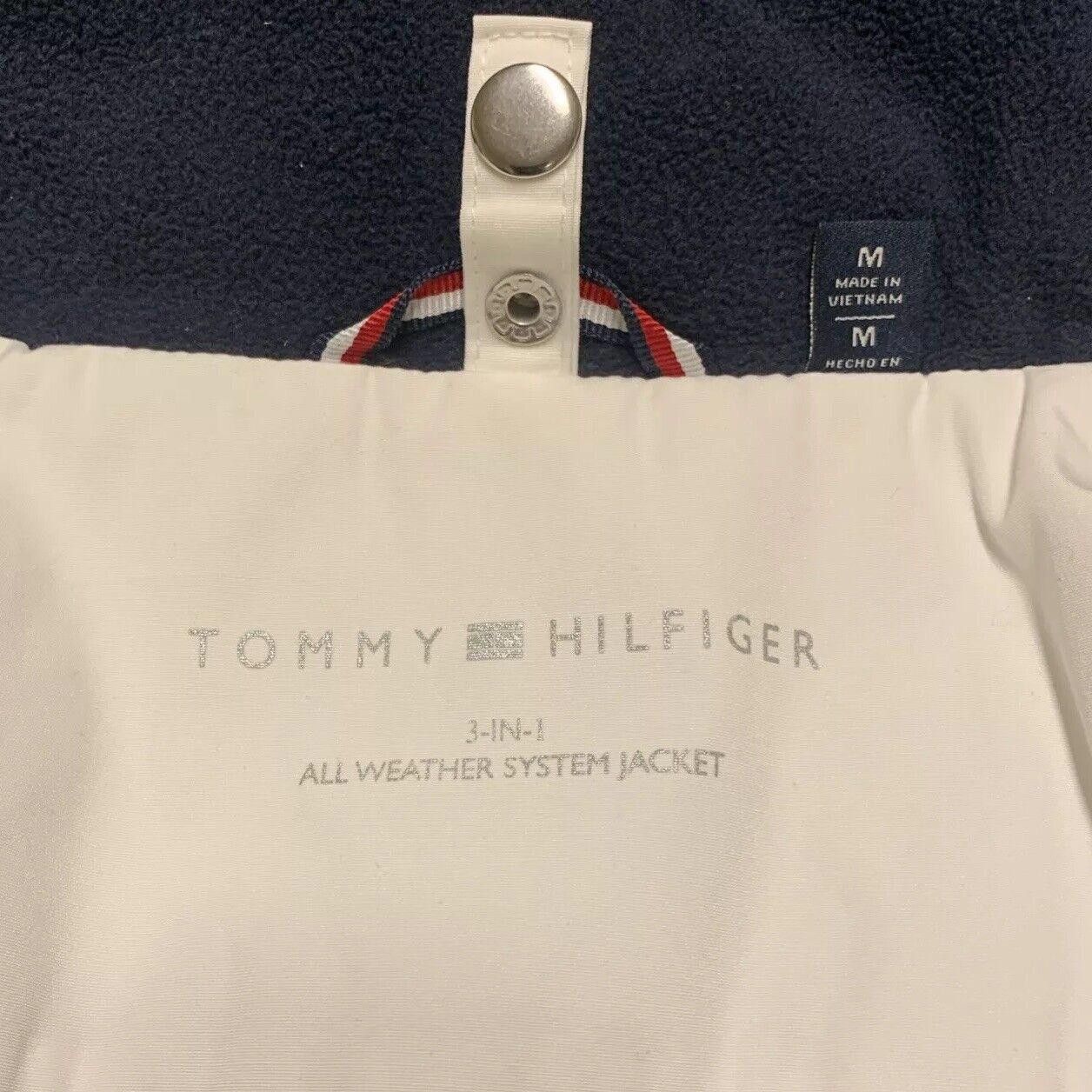 Tommy Hilfiger Tommy Hilfiger Women's M White Weather Hood Jacket Rain Coat Size M / US 6-8 / IT 42-44 - 4 Thumbnail