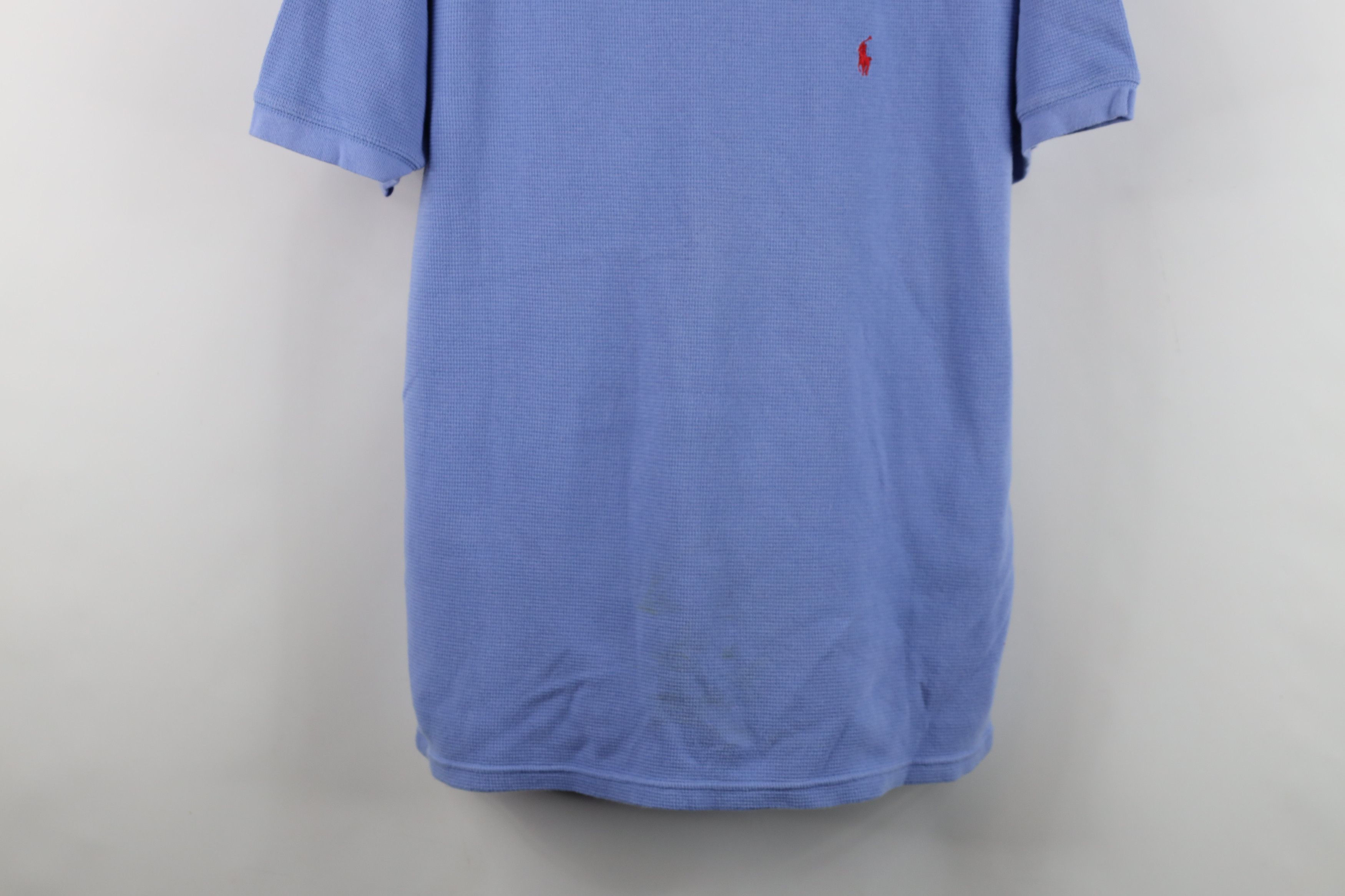 Ralph Lauren Vintage Ralph Lauren Waffle Knit Short Sleeve T-Shirt Blue Size US XL / EU 56 / 4 - 3 Thumbnail