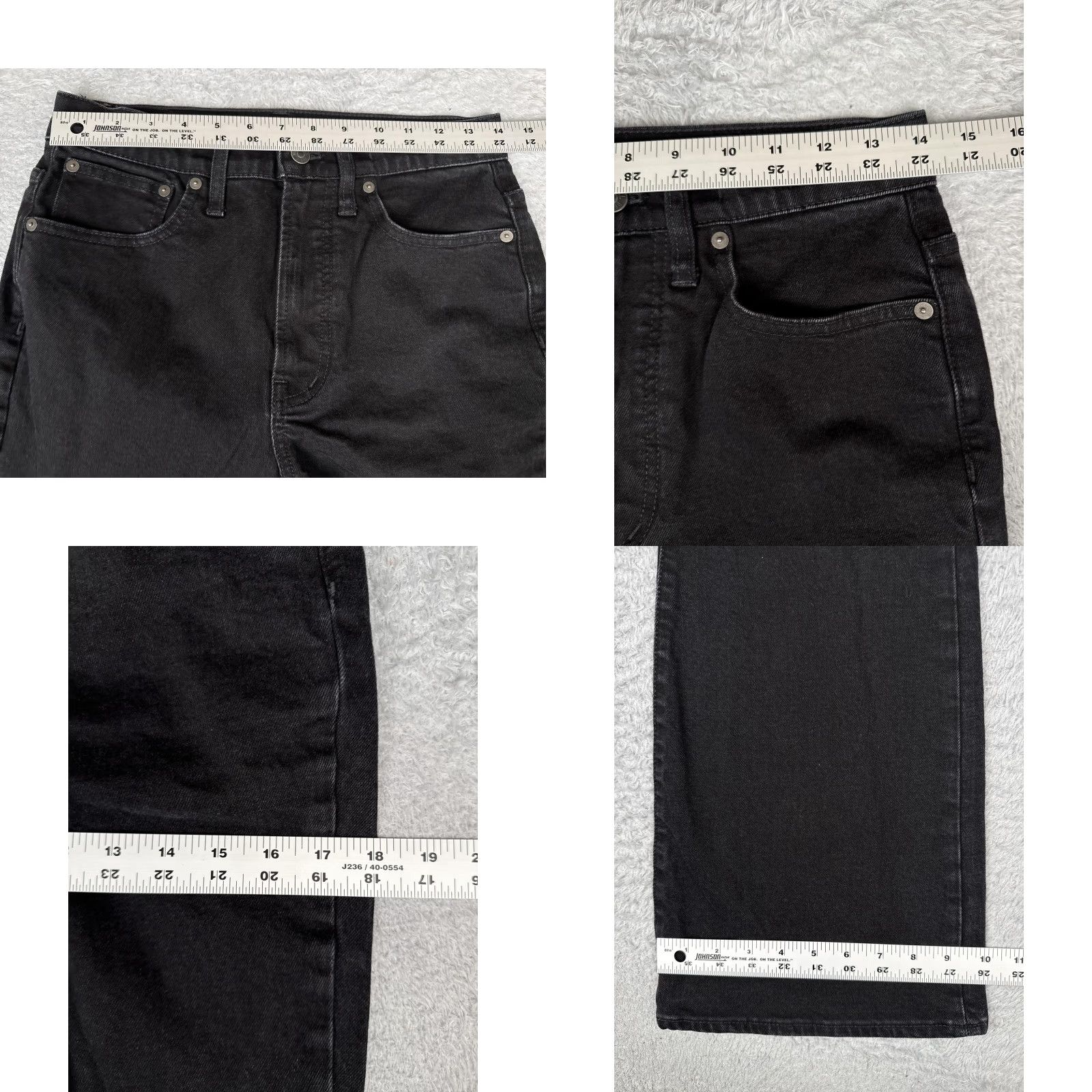 Madewell Madewell Perfect Vintage Flare Jeans Womens 27 Black High Rise Stretch 27x31 Jeans Womens Black 27" 31" Regular Fabric Denim Cotton Polyester Spandex Size 27" / US 4 / IT 40 - 9 Thumbnail
