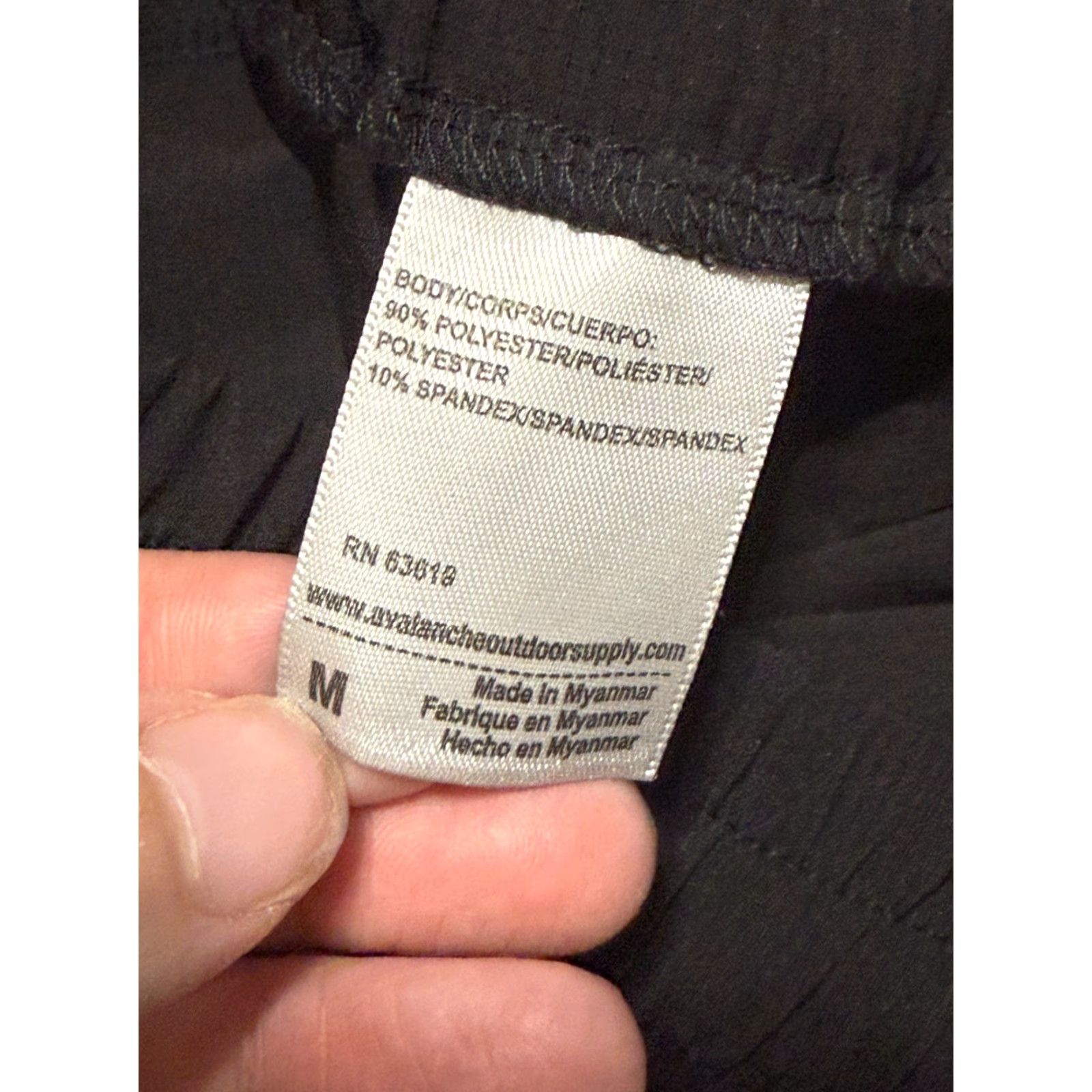 Avalanche Avalanche Pants Women’s Medium Black Elastic Waist Tie Waist Jogger Active Wear Size 32" / US 10 / IT 46 - 5 Thumbnail