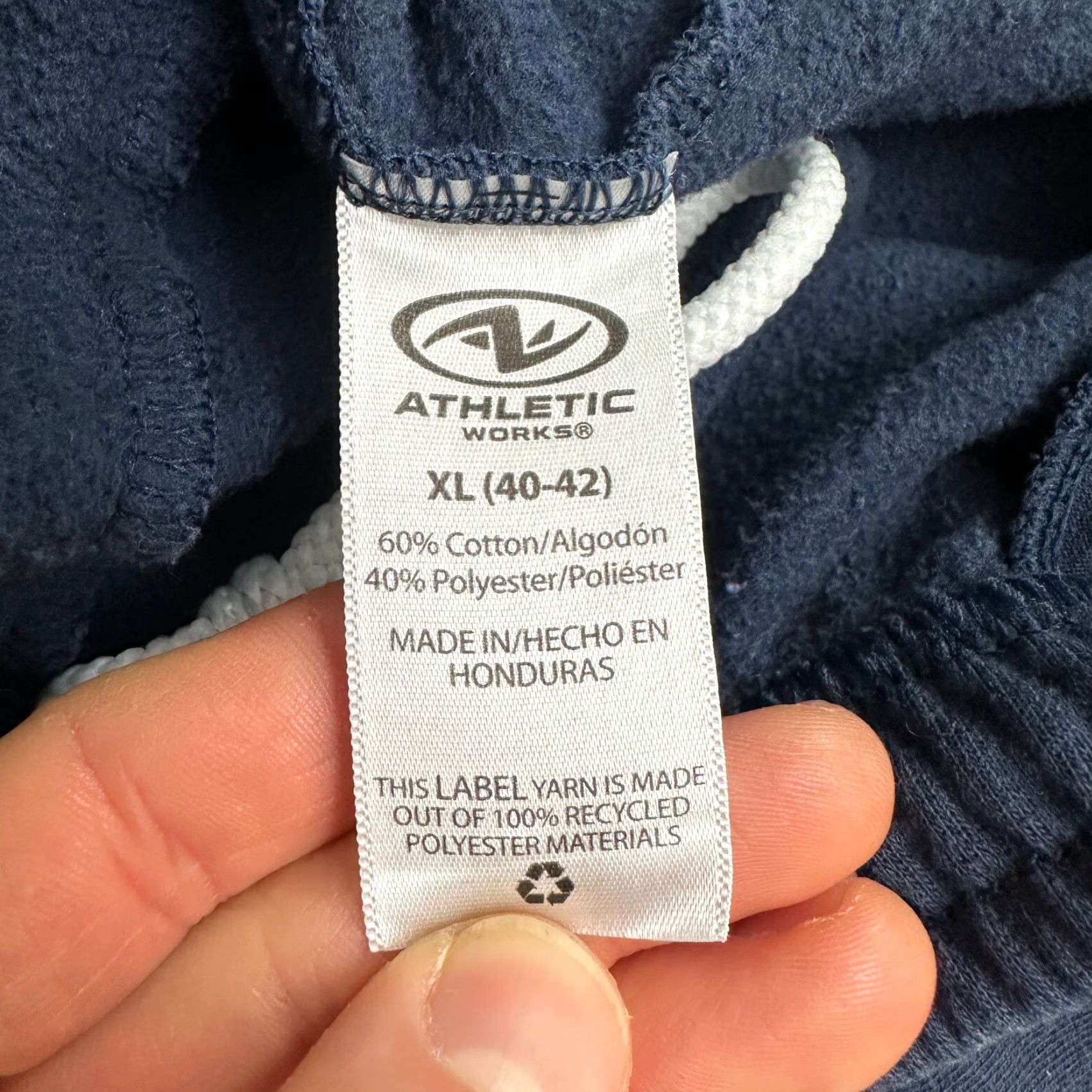 Athletic Works Athletic Works Sweatpants Mens XL Navy Blue Fleece Elastic Pockets 34x28 Active Jogger Size US 36 / EU 52 - 5 Thumbnail