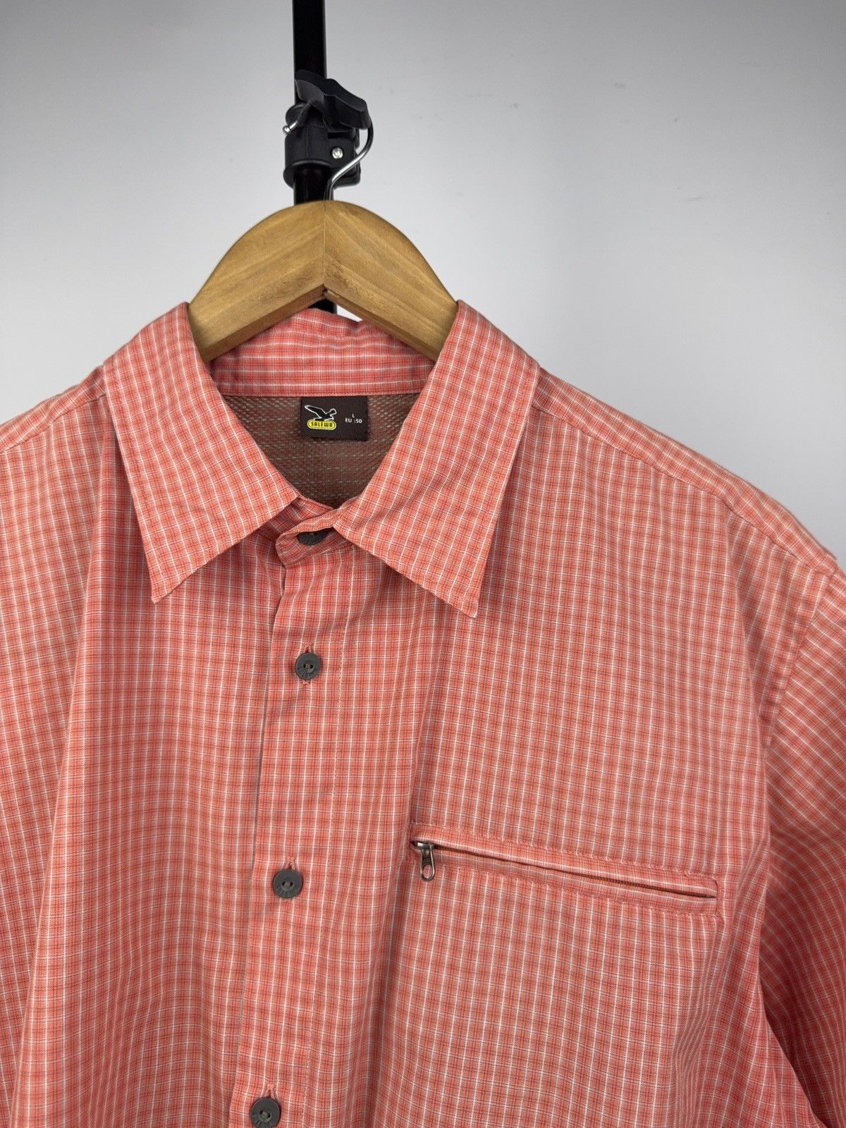 SALEWA Salewa Outdoor Technical Check Shirt Orange Short Sleeve Size US L / EU 52-54 / 3 - 6 Thumbnail