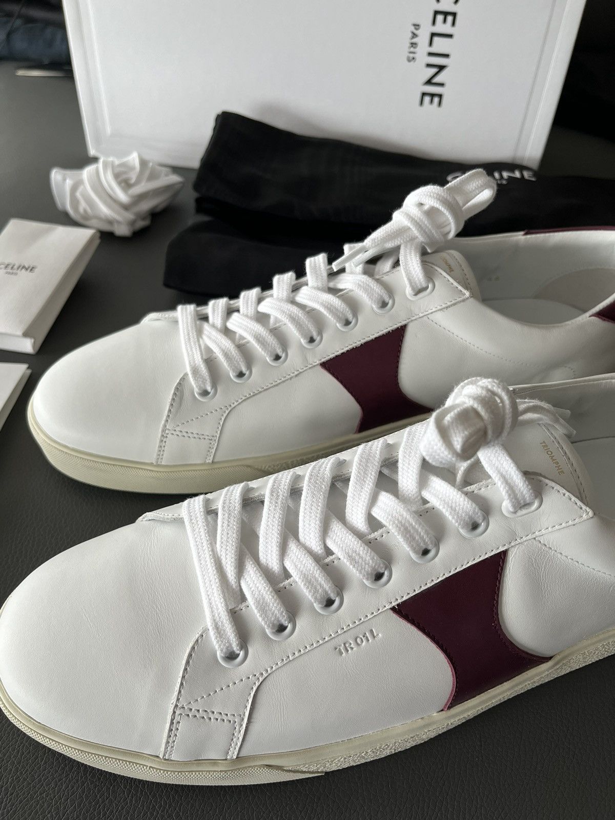 Celine × Hedi Slimane Runway Celine Hedi Slimane Classic Triomphe Sneaker Size US 13 / EU 46 - 3 Thumbnail