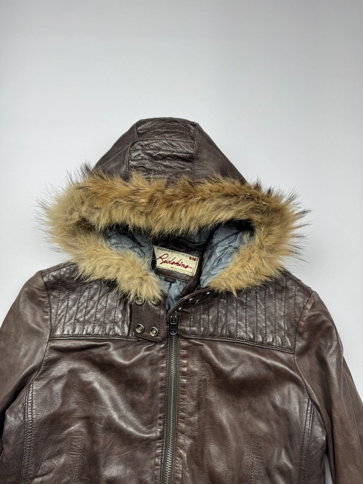 Vintage Vintage Redskins Woman's Faux Fur Leather Jacket Size XL / US 12-14 / IT 48-50 - 2 Thumbnail