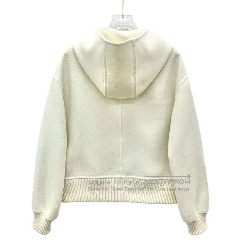 Hermes Hermes Off-white Cashmere Hooded Long Sleeve Jacket Size XS / US 0-2 / IT 36-38 - 2 Thumbnail