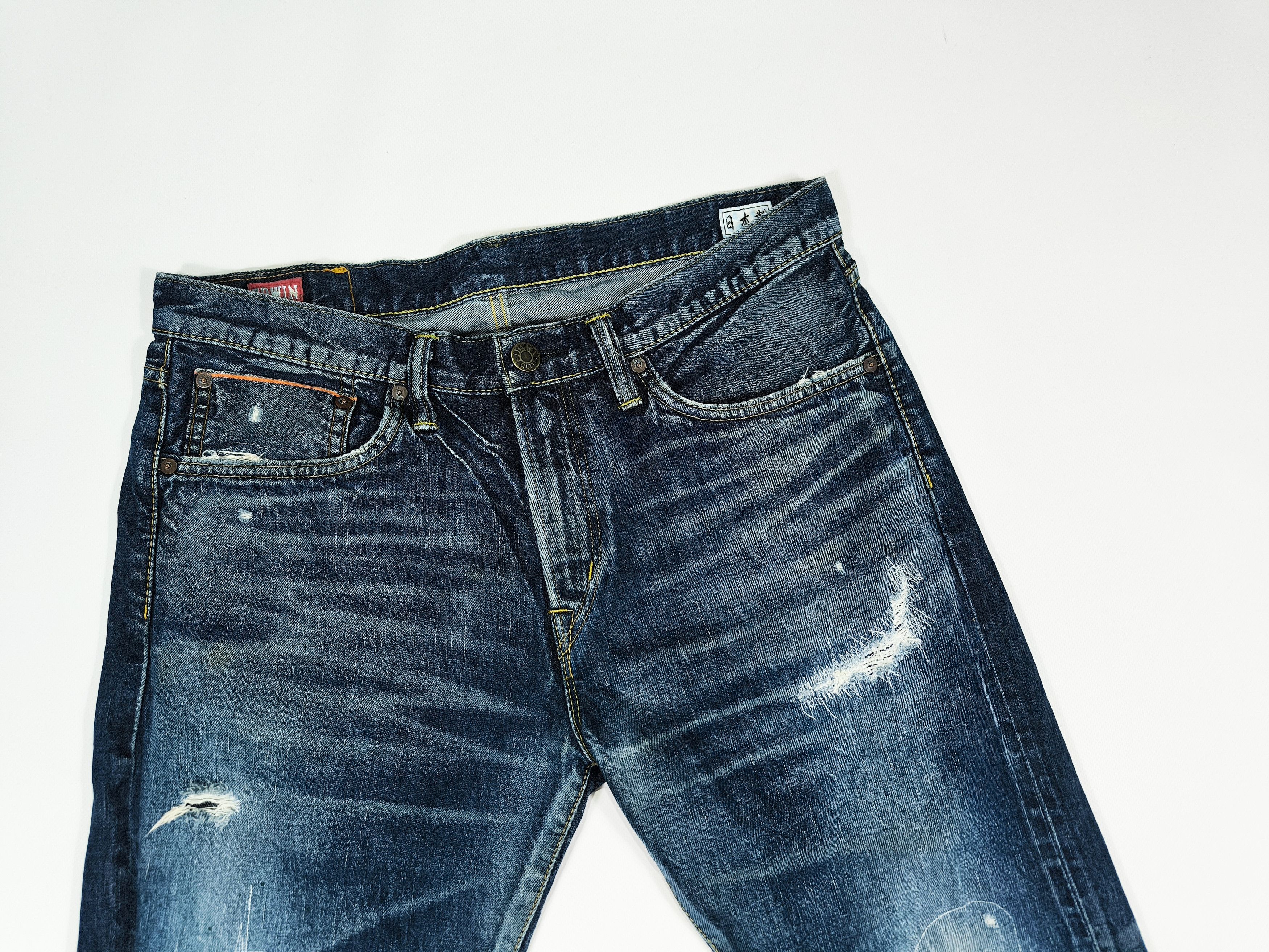Edwin EDWIN 053RV Distressed Selvedge Denim Jeans Japan Size US 31 - 2 Thumbnail