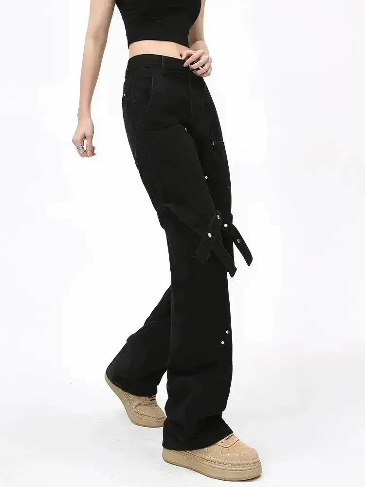 Japanese Brand Retro speaker slimming straight leg jeans Size US 30 / EU 46 - 3 Thumbnail