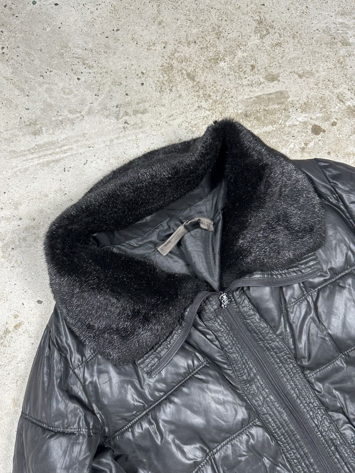 If Six Was Nine × Japanese Brand × Le Grande Bleu (L.G.B.) Vintage Y2K Faux Fur Black Collar Bomber Jacket Size US S / EU 44-46 / 1 - 5 Thumbnail