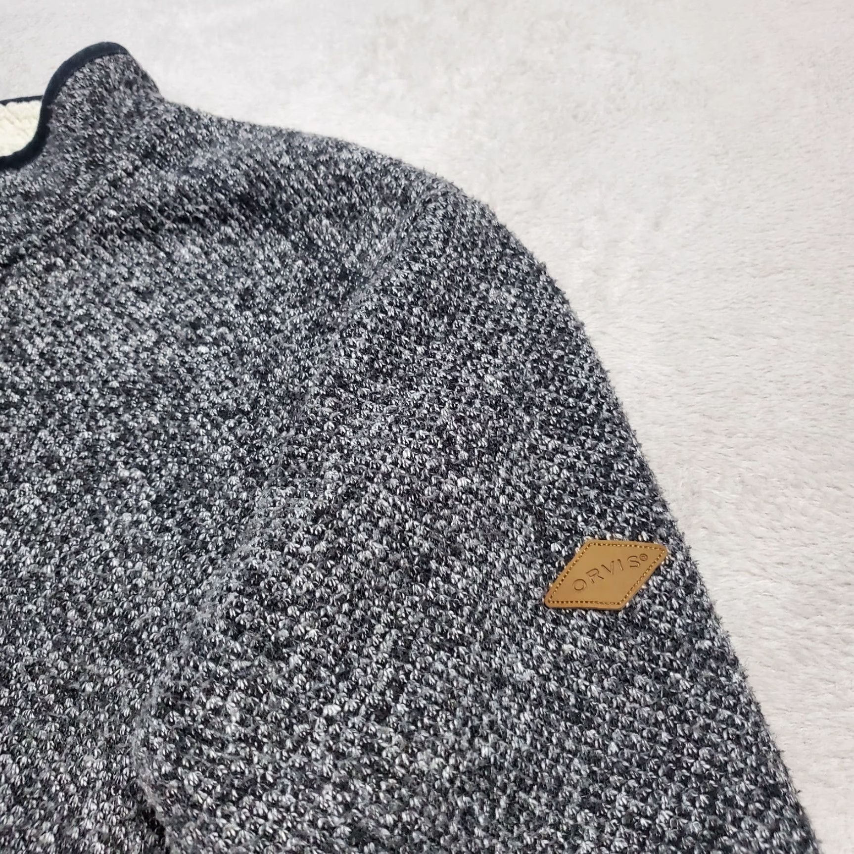 Orvis Orvis 1/4 Zip Pullover Sweatshirt Men L Marled Gray Fleece Lined Outdoor Thick Zip Mock Neck Size US L / EU 52-54 / 3 - 7 Thumbnail