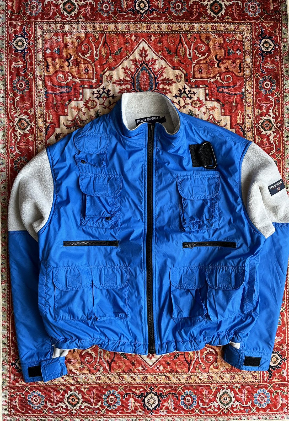 Balenciaga Vintage Polo Sport Ralph Lauren Multi-Pocket Fleece Jacket Size US L / EU 52-54 / 3 - 1 Thumbnail