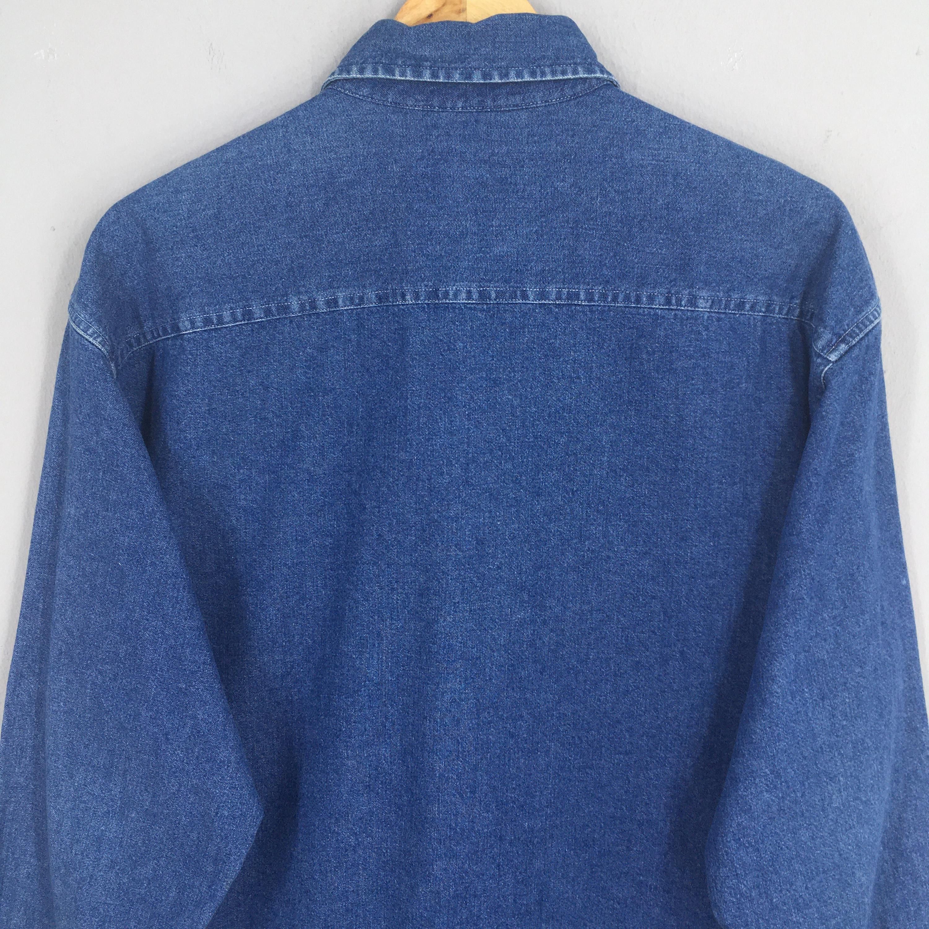 Kenzo × Vintage Vintage Kenzo Jeans Blue Chambray Button Up Shirt Medium Size US M / EU 48-50 / 2 - 8 Thumbnail