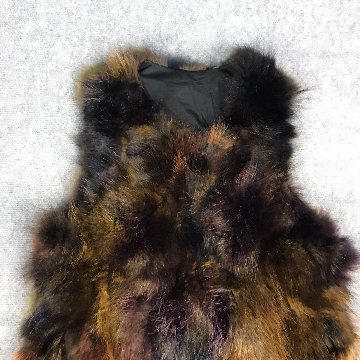 Japanese Brand FUR DESIGN MULTICOLOUR VEST Size US S / EU 44-46 / 1 - 2 Thumbnail
