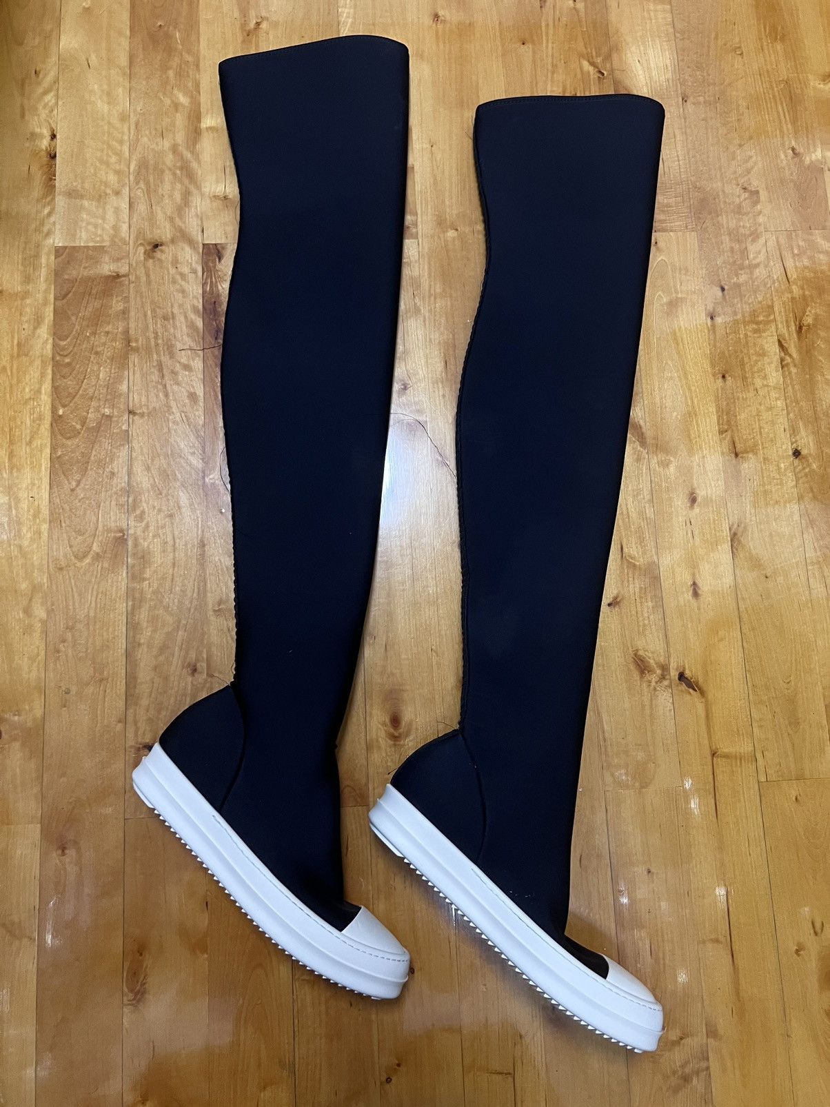Rick Owens Drkshdw Rick owens drkshdw thigh high stocking ramones sz 37.5 Size US 7.5 / IT 37.5 - 4 Thumbnail