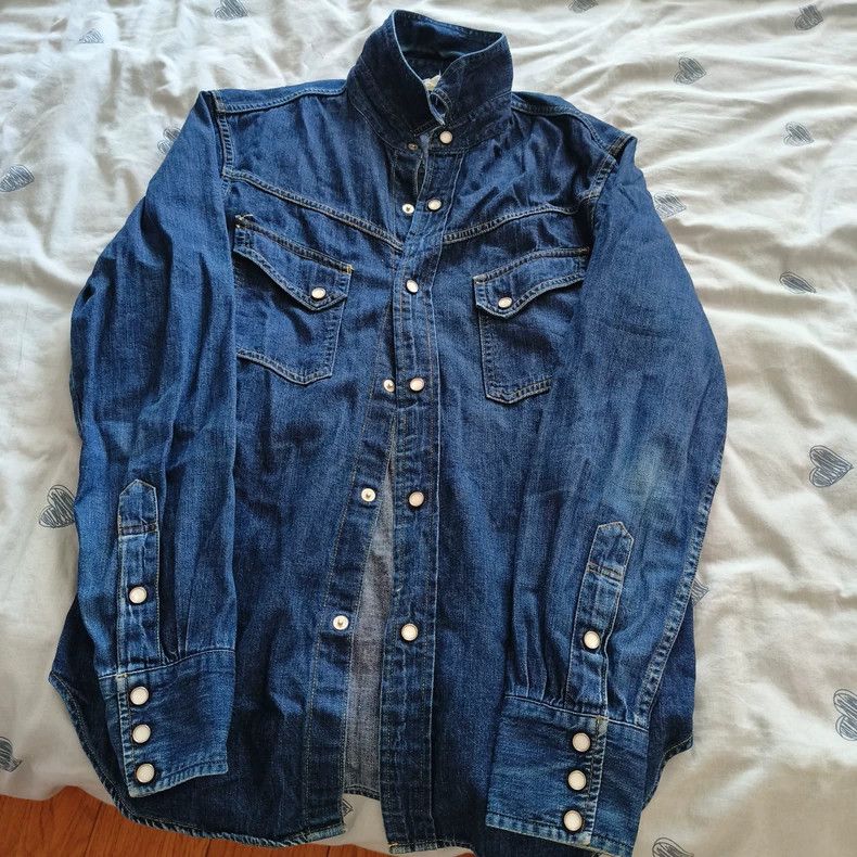 Freewheelers Vintage Denim Shirt with Unique Details Size US L / EU 52-54 / 3 - 1 Thumbnail