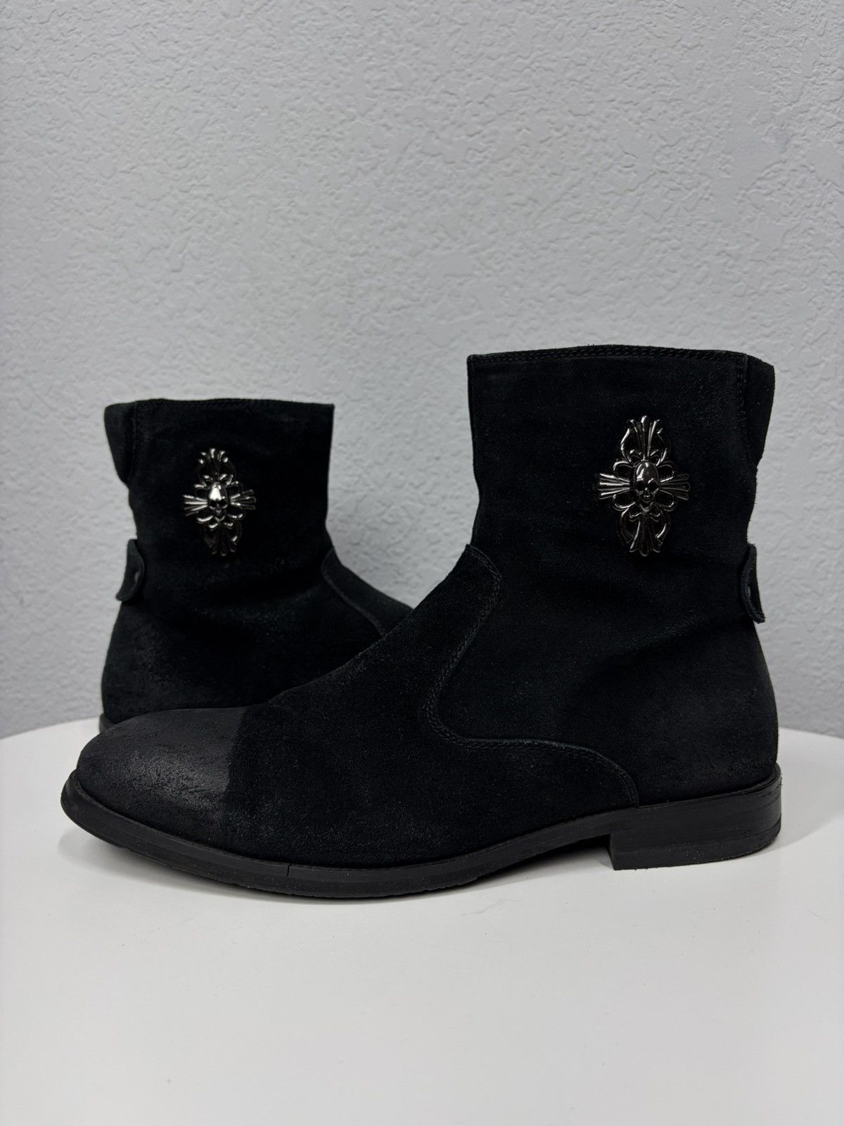 If Six Was Nine Artisan Black Harness High Guidi Vibe Leather Biker Boots Size US 9.5 / EU 42-43 - 10 Thumbnail