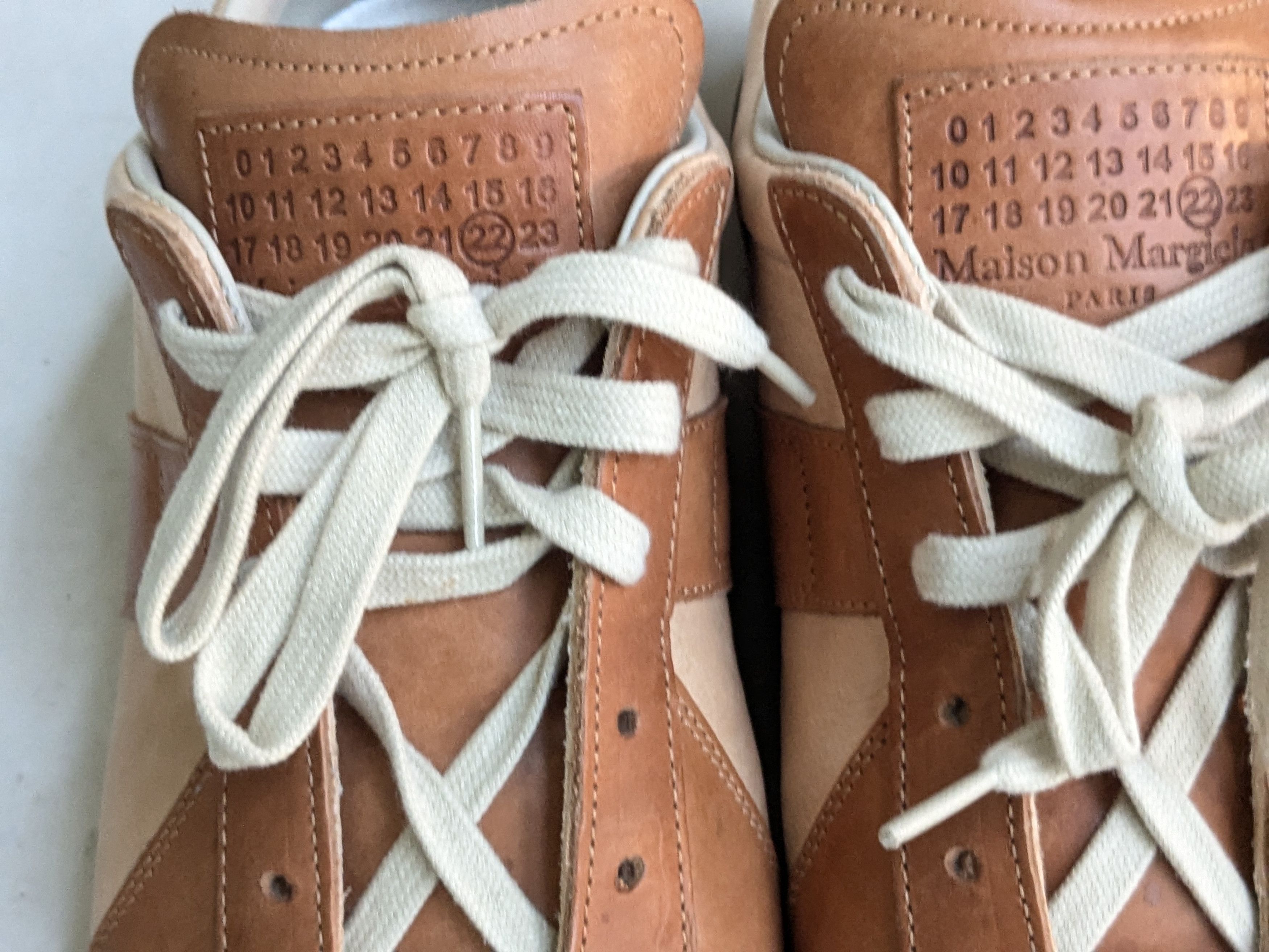 Maison Margiela Maison Margiela Gat Replica Brown 11 44 Leather Low Tops Size US 11 / EU 44 - 4 Thumbnail