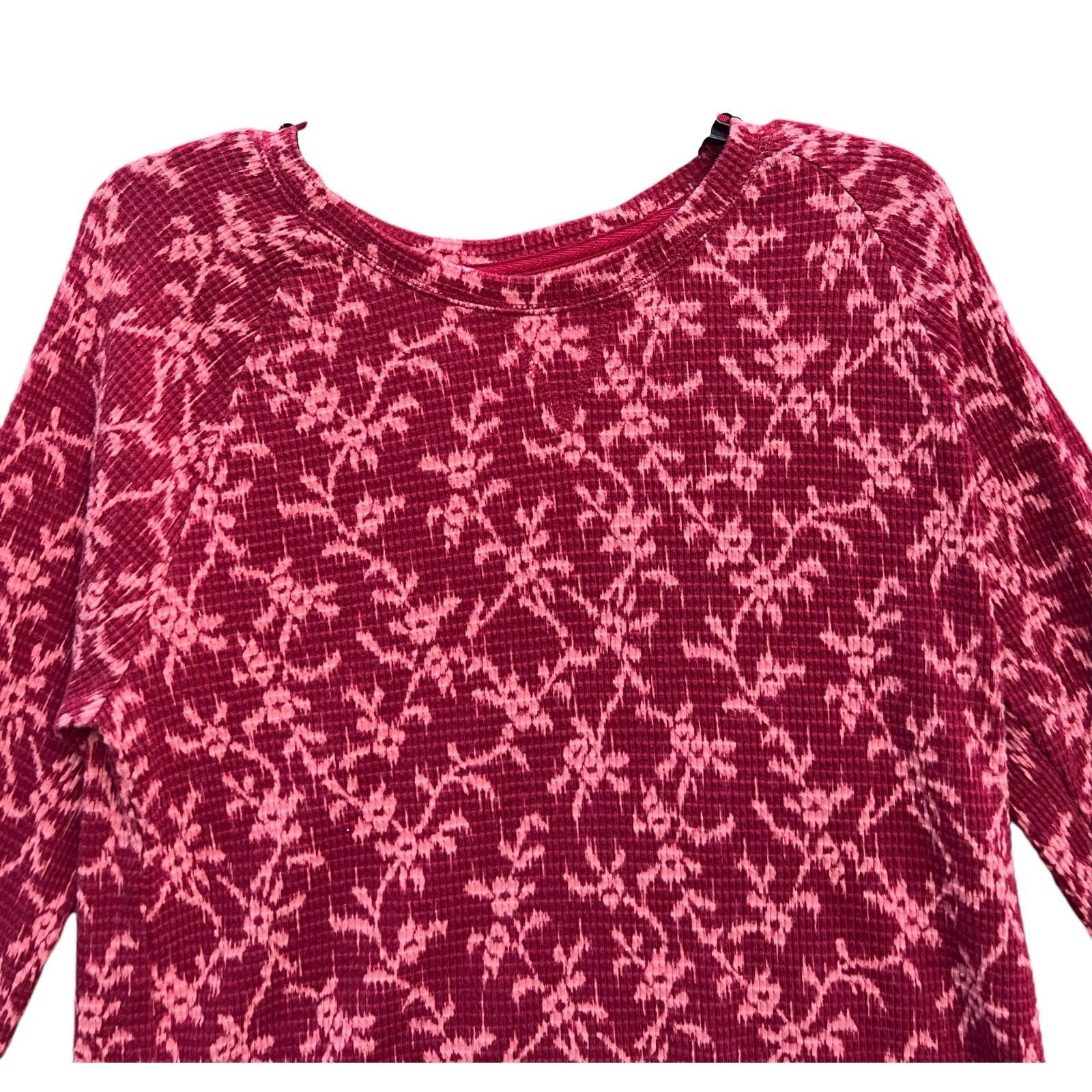 Other Knox Rose - Women's Long Sleeve Thermal Top - Burgundy - Lar Size L / US 10 / IT 46 - 13 Thumbnail