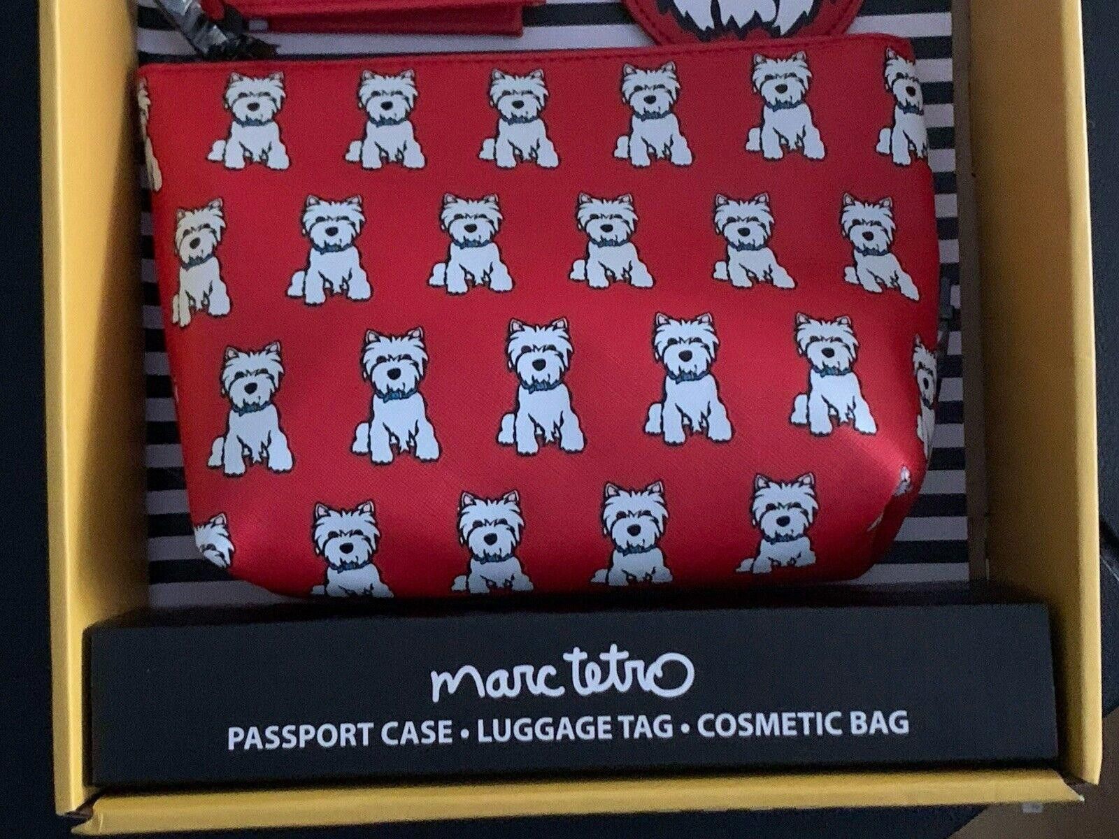 Designer Marc Tetro Cosmetic Bag Luggage Tag Passport Holder Westie Size ONE SIZE - 4 Thumbnail