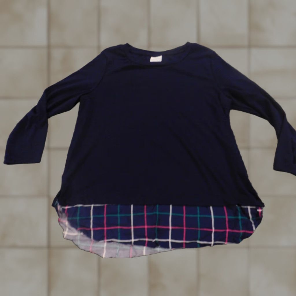 Layer 8 Kim Rogers Blouse Womens M Blue Crew Neck Short Sleeve Cap Sleeve Lyocell Rayon Stretch Button Pullover Casual Regular Flower Pattern Basic Vintage No Size M / US 6-8 / IT 42-44 - 1 Thumbnail