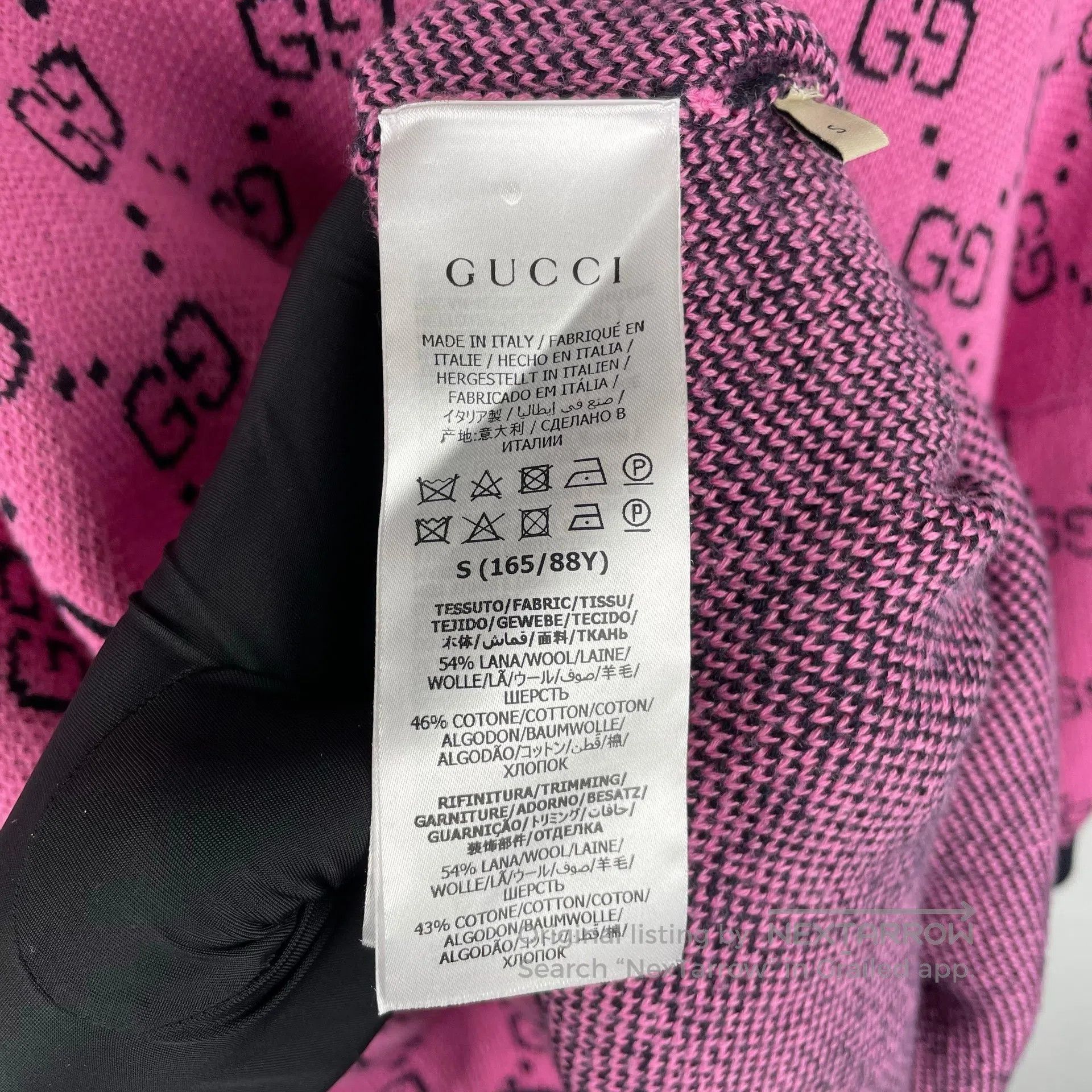 Gucci Guicci Double G full logo pink wool sweater| Size S / US 4 / IT 40 - 8 Thumbnail