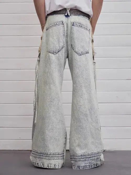 VIBE High Street Washed Pioneer Heavy Industry Loose Jeans Size US 34 / EU 50 - 5 Thumbnail