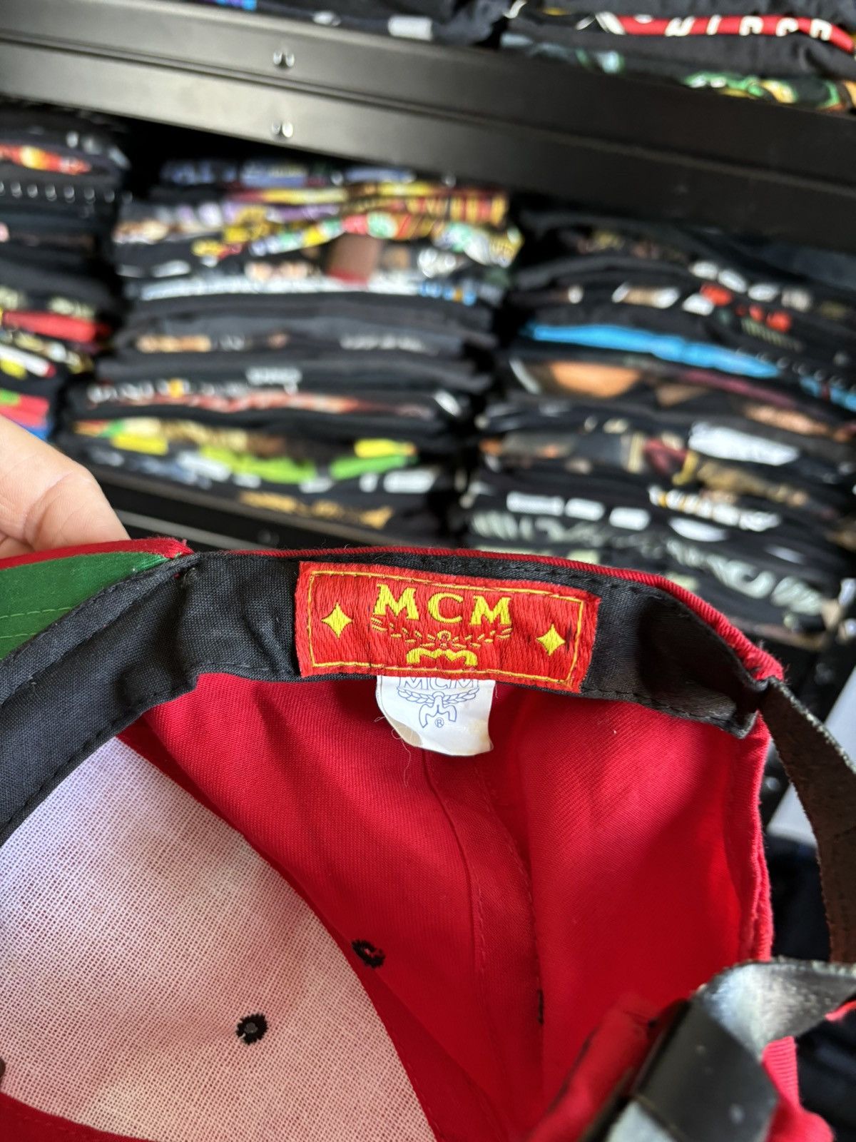 Other Vintage MCM 80s 90s Logo Visor Cap Hat Red Designer Archive Size ONE SIZE - 3 Thumbnail