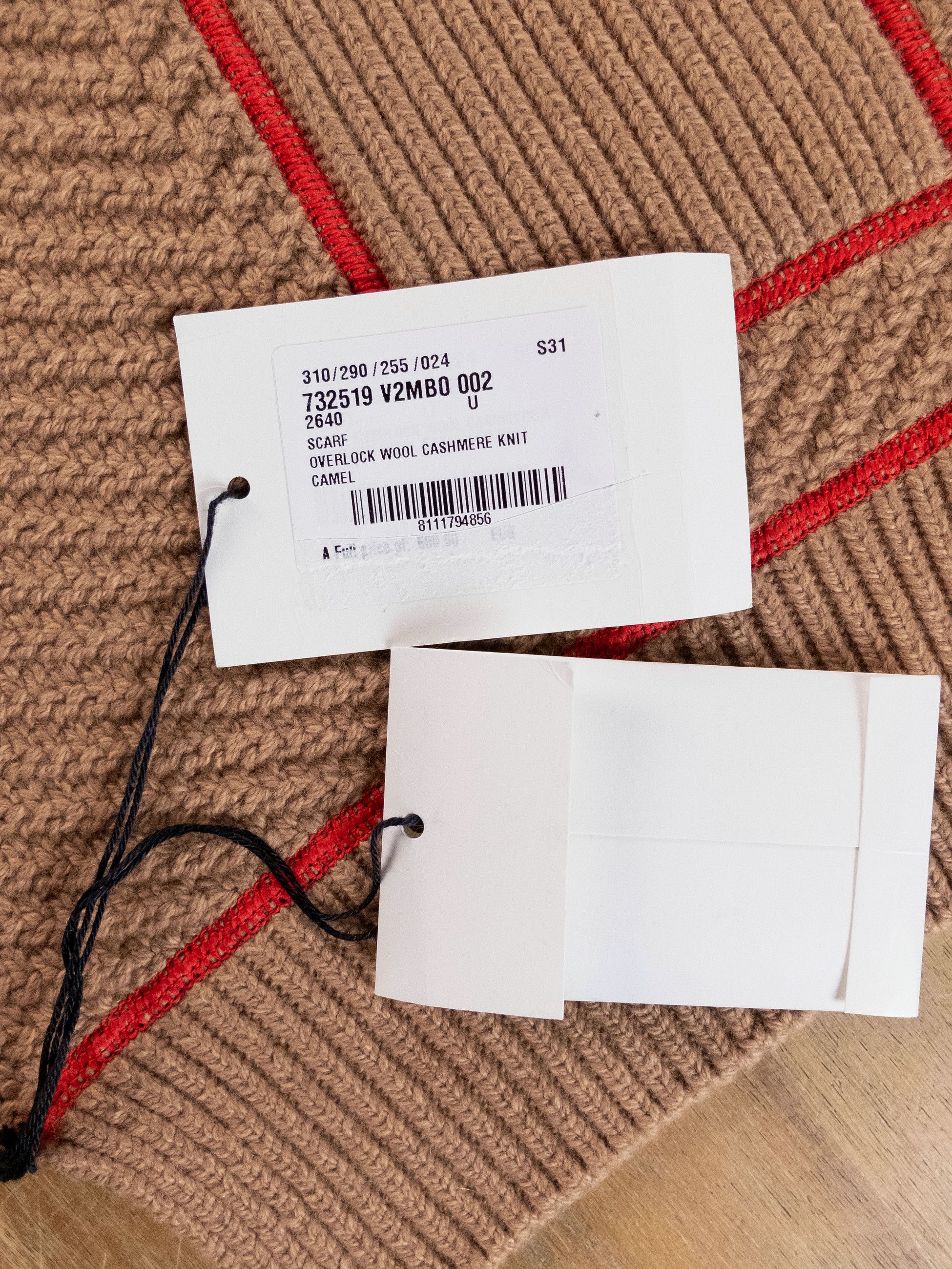 Bottega Veneta BOTTEGA VENETA camel brown wool cashmere scarf with pocket q Size ONE SIZE - 3 Thumbnail