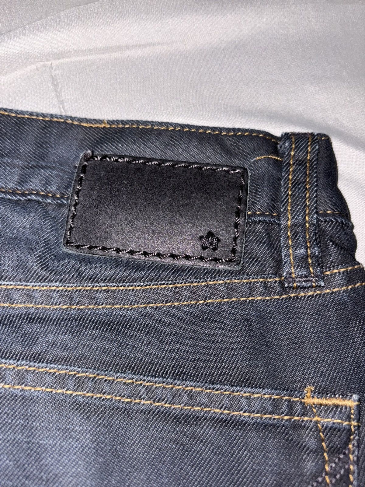 John Varvatos 32 John Varvatos Oil Waxed Navy denim jeans USA straight vtg Size US 32 / EU 48 - 11 Thumbnail
