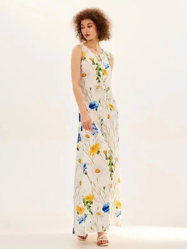 VIBE Vintage Flower Print New Casual Size ONE SIZE - 4 Thumbnail