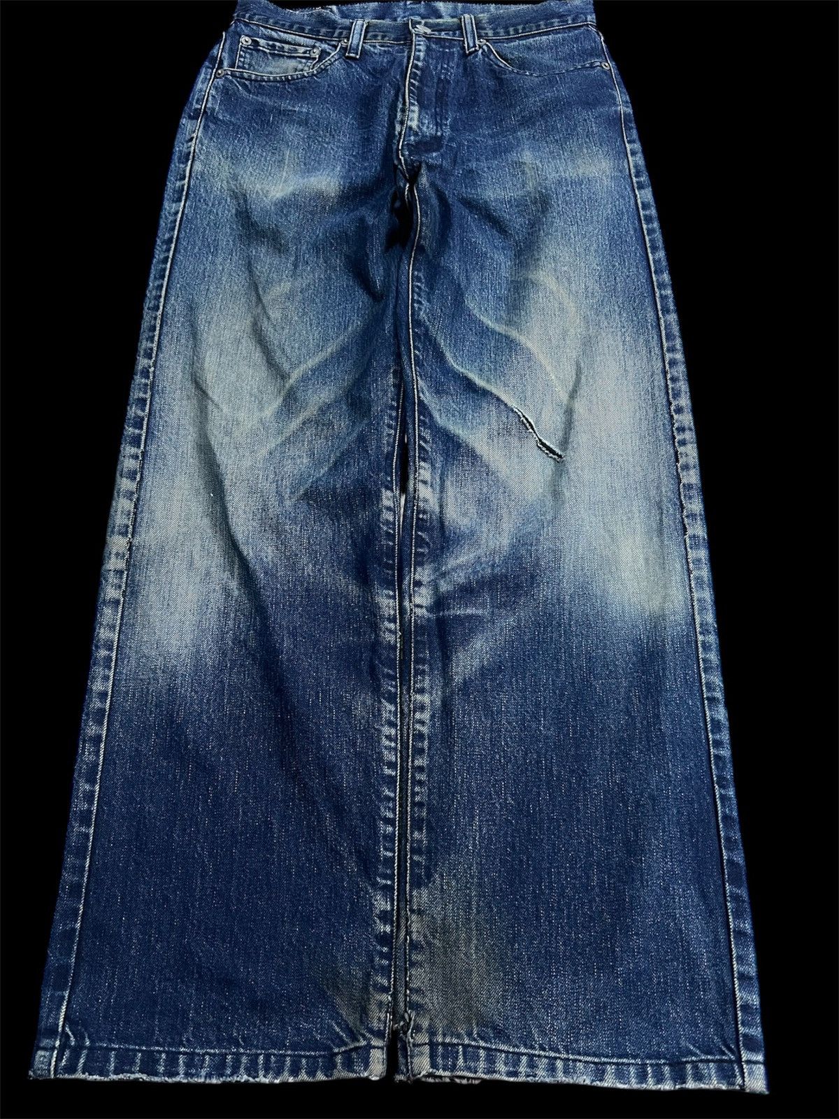 If Six Was Nine × Le Grande Bleu (L.G.B.) 💥BAGGY💥VINTAGE 90’s STYLE BOBSON DISTRESS JEANS Size US 29 - 1 Thumbnail