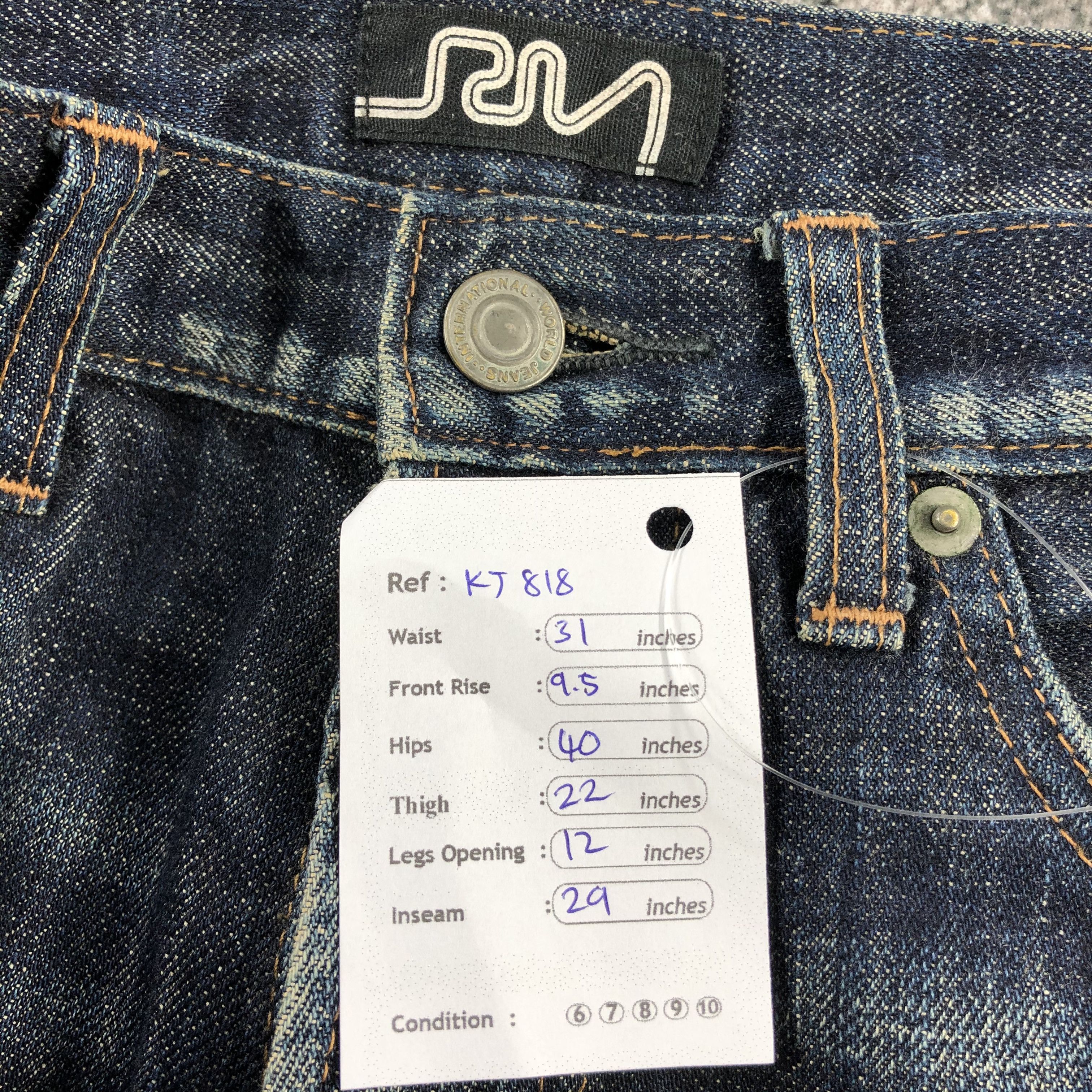 Japanese Brand RNA Inc. Jeans Patch Work Denim KJ818 Size US 31 - 10 Thumbnail