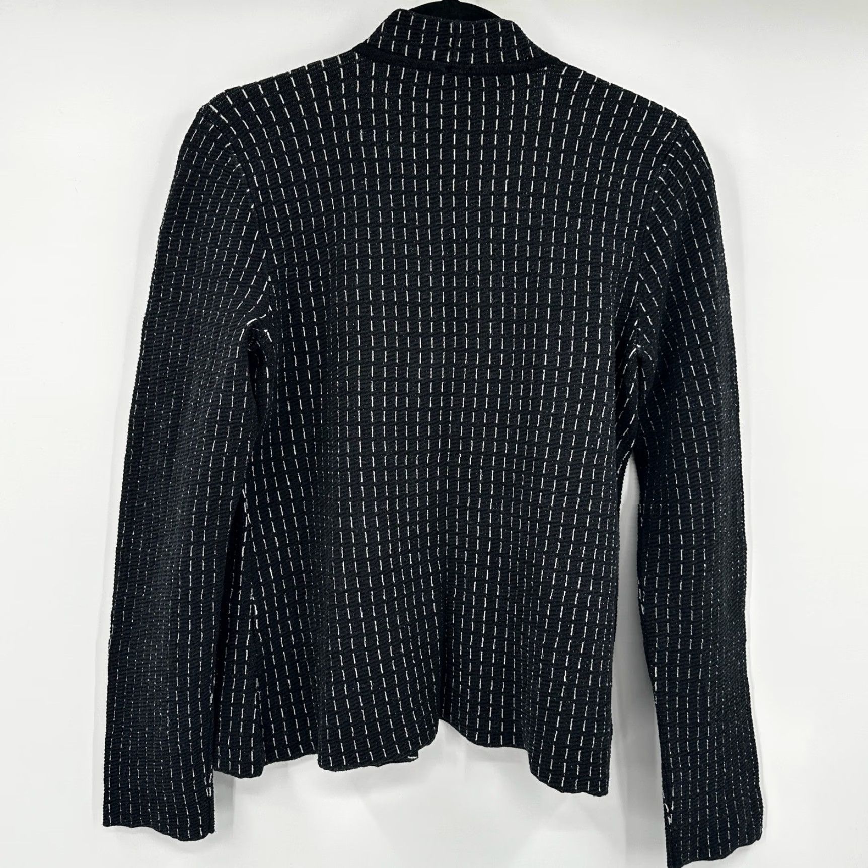 Eileen Fisher Eileen Fisher Cardigan Black XS Silk Organic Cotton Open Front Knit Lightweight Casual Womens Blankets? Size XS / US 0-2 / IT 36-38 - 5 Thumbnail