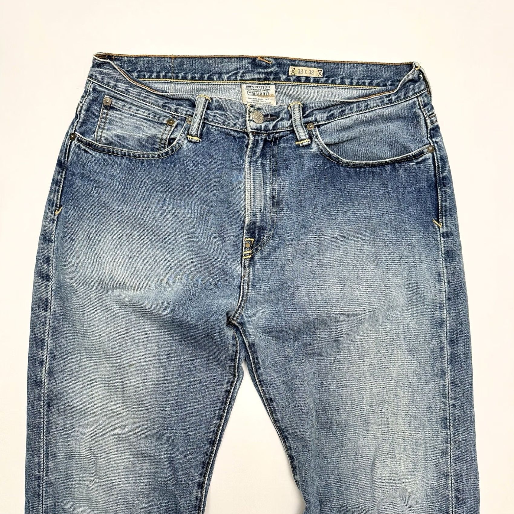 Polo Ralph Lauren VTG Polo Ralph Lauren Jeans Men's 32x32 Straight Distressed Blue Denim 90s Y2K Rails A Size US XS / EU 42 / 0 - 3 Thumbnail