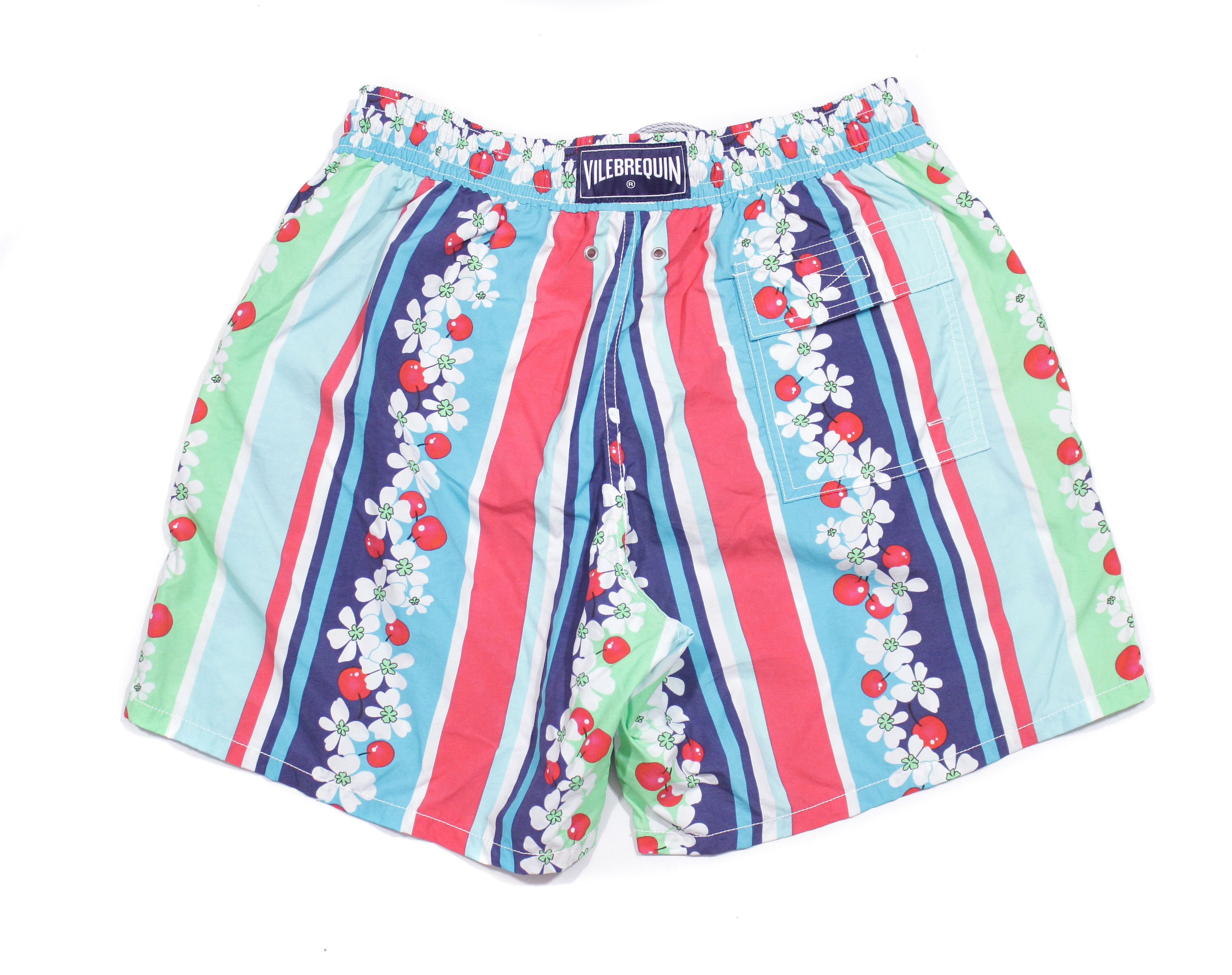Vilebrequin Cherry Flowers Nylon Swim Shorts Size US 32 / EU 48 - 2 Thumbnail