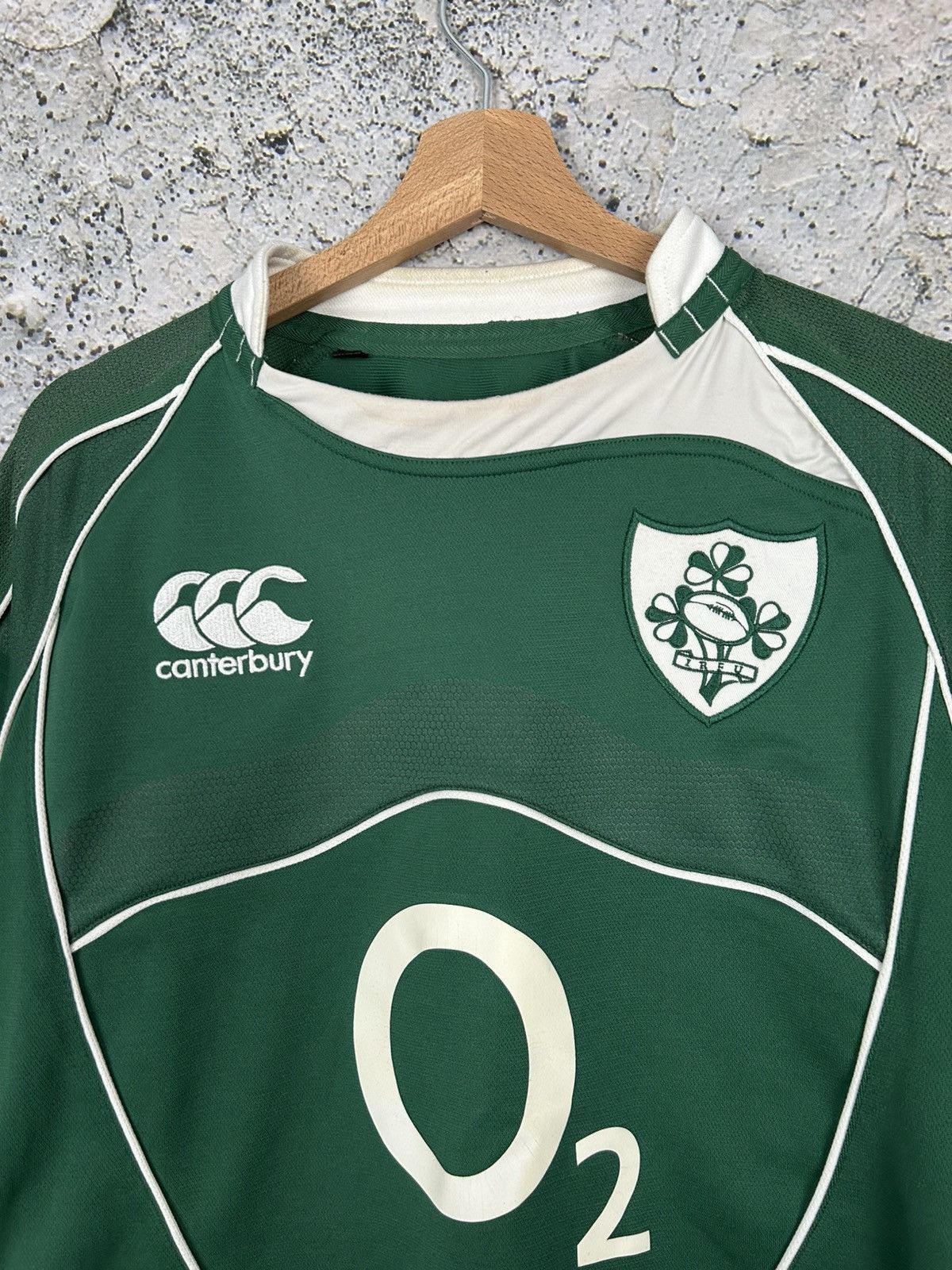 Vintage Vintage Ireland Rugby Jersey 90s O2 Football Rare Sport Size US L / EU 52-54 / 3 - 3 Thumbnail