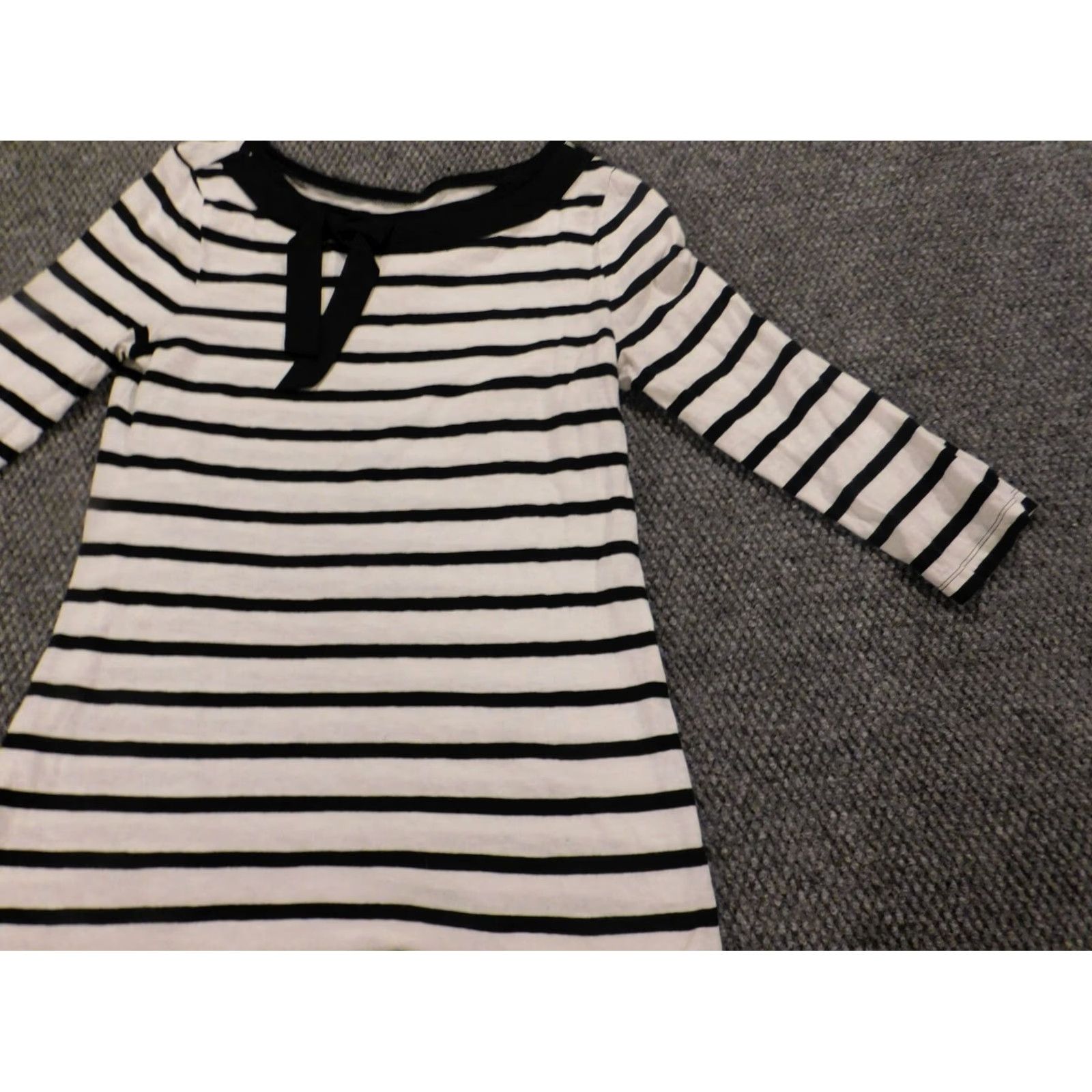 Ann Taylor Loft Ann Taylor White Striped Blouse M Women's Crew Neck Sleeveless Pullover Cotton Stretch Casual Top Size M / US 6-8 / IT 42-44 - 3 Thumbnail
