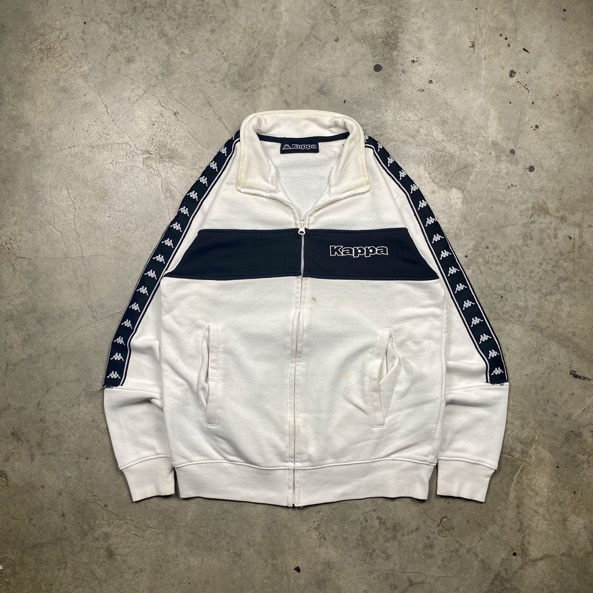 Kappa × Vintage y2k Kappa Sidetape Zipped Up Sweater Jacket Size US S / EU 44-46 / 1 - 1 Thumbnail