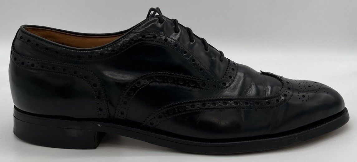 Johnston & Murphy Vtg Johnston & Murphy Aristocraft Black Shell Cordovan 10C Size US 10 / EU 43 - 6 Thumbnail