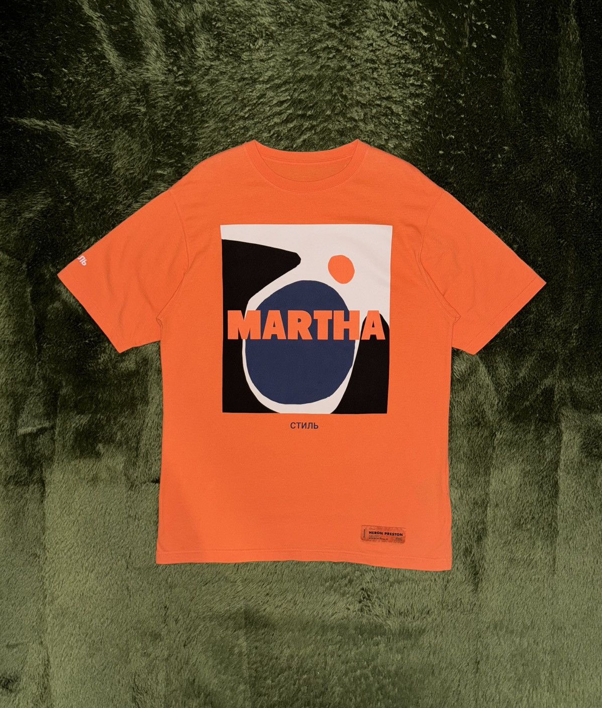 Heron Preston [M] Heron Preston “Martha” Graphic Loose Fit T-Shirt Orange Size US M / EU 48-50 / 2 - 1 Thumbnail