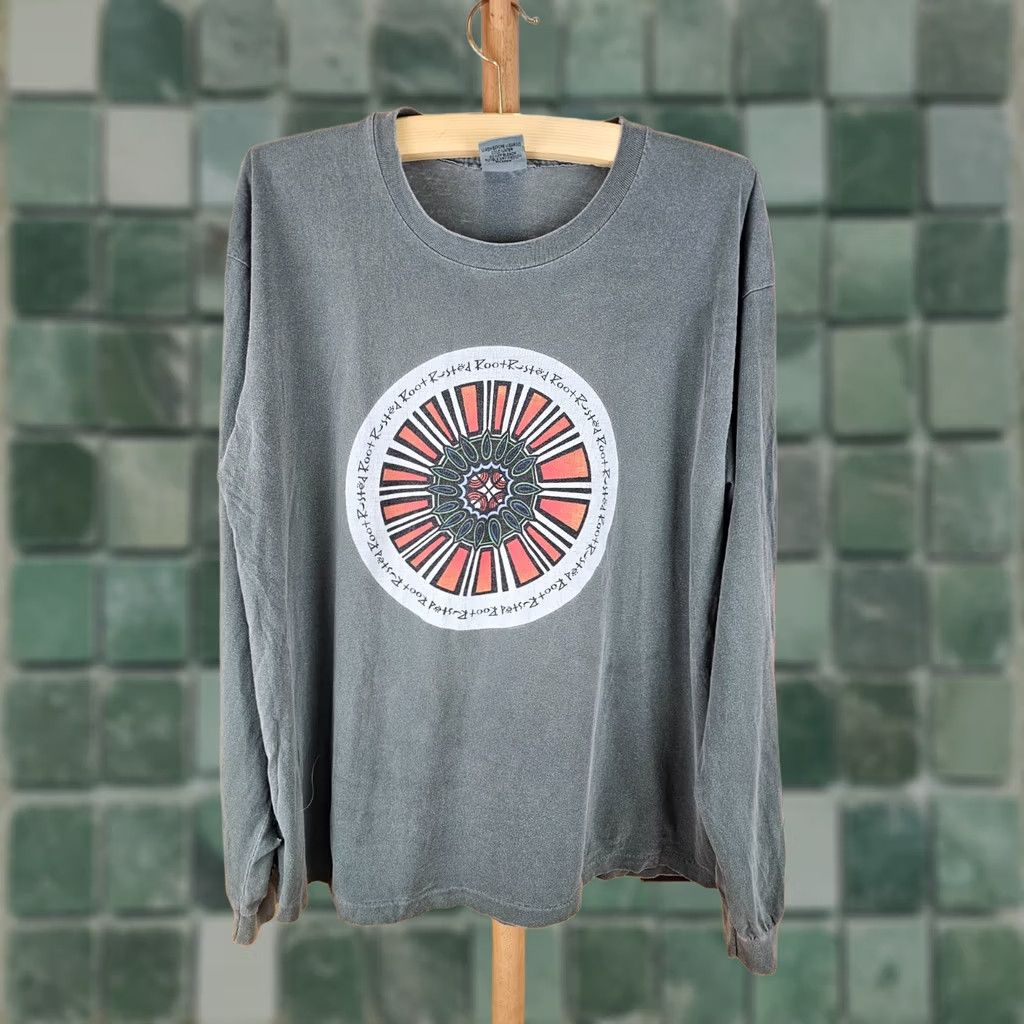 Roots VINTAGE 90' RUSTED ROOT ROCK BAND TOUR SINGLE STITCH LONG SLEEVE T-SHIRT SZ L Mens Shirt Cotton Gray 90s Tour Rock Band Vintage Mens T-Shirt Size US L / EU 52-54 / 3 - 1 Thumbnail